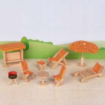 goki Puppenhaus Puppengartenmöbel, (bestehend aus 9 Teilen, 9-tlg), jede Puppenstube perfekt einrichtet