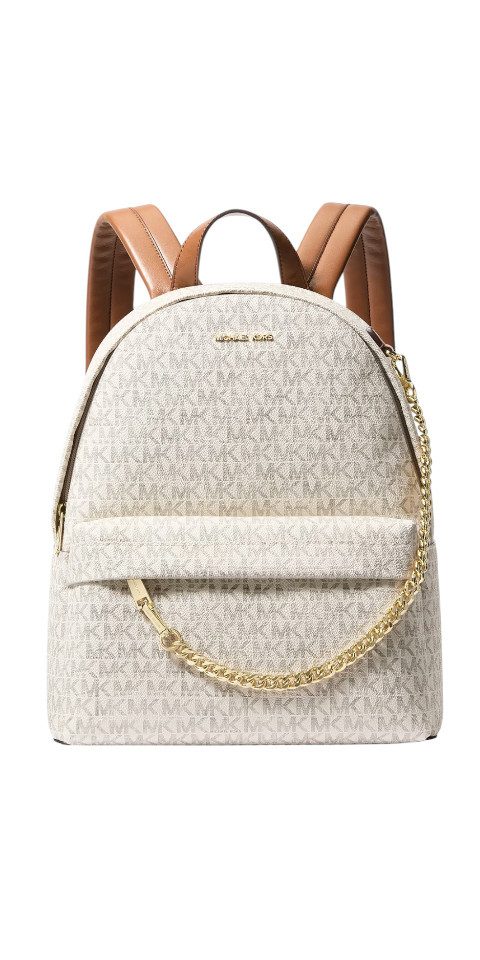 MICHAEL KORS Rucksack Michael Kors Slater Medium Rucksack Logo-Print Vanilla Gold