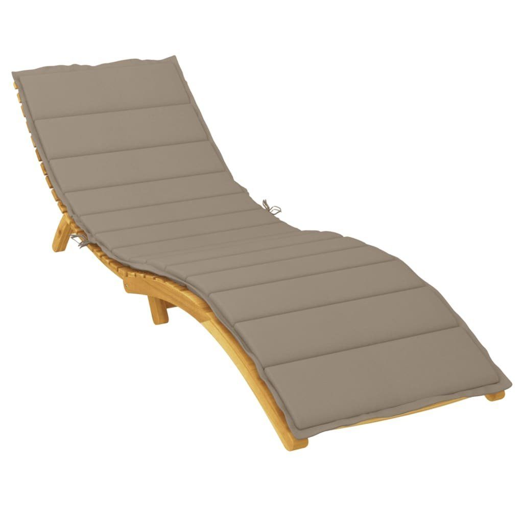vidaXL Sitzauflage Sonnenliegen-Auflage Taupe 200x70x3 cm Oxford-Gewebe, (1 St)