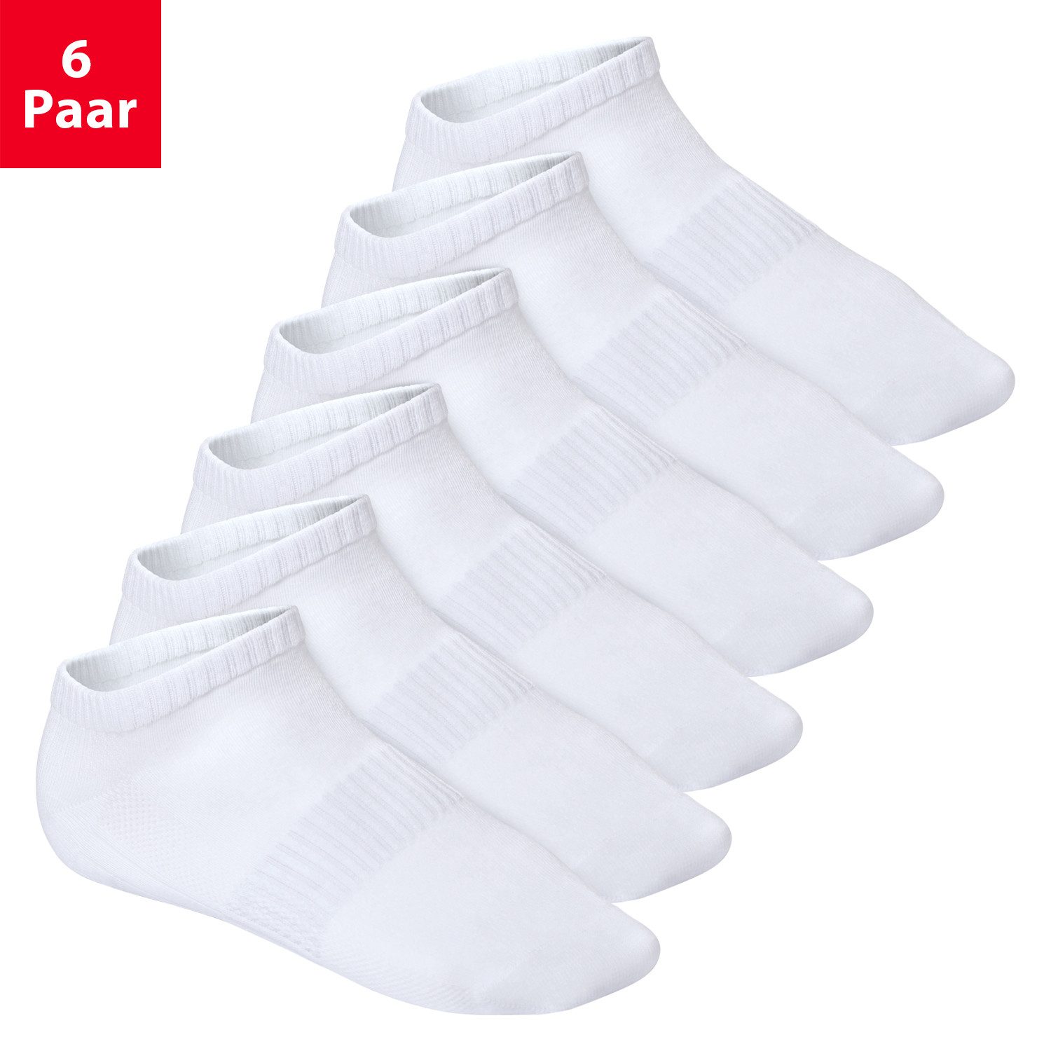 Footstar Kurzsocken Damen & Herren Fitness Sneaker Socken (6 Paar) Mesh-Strick