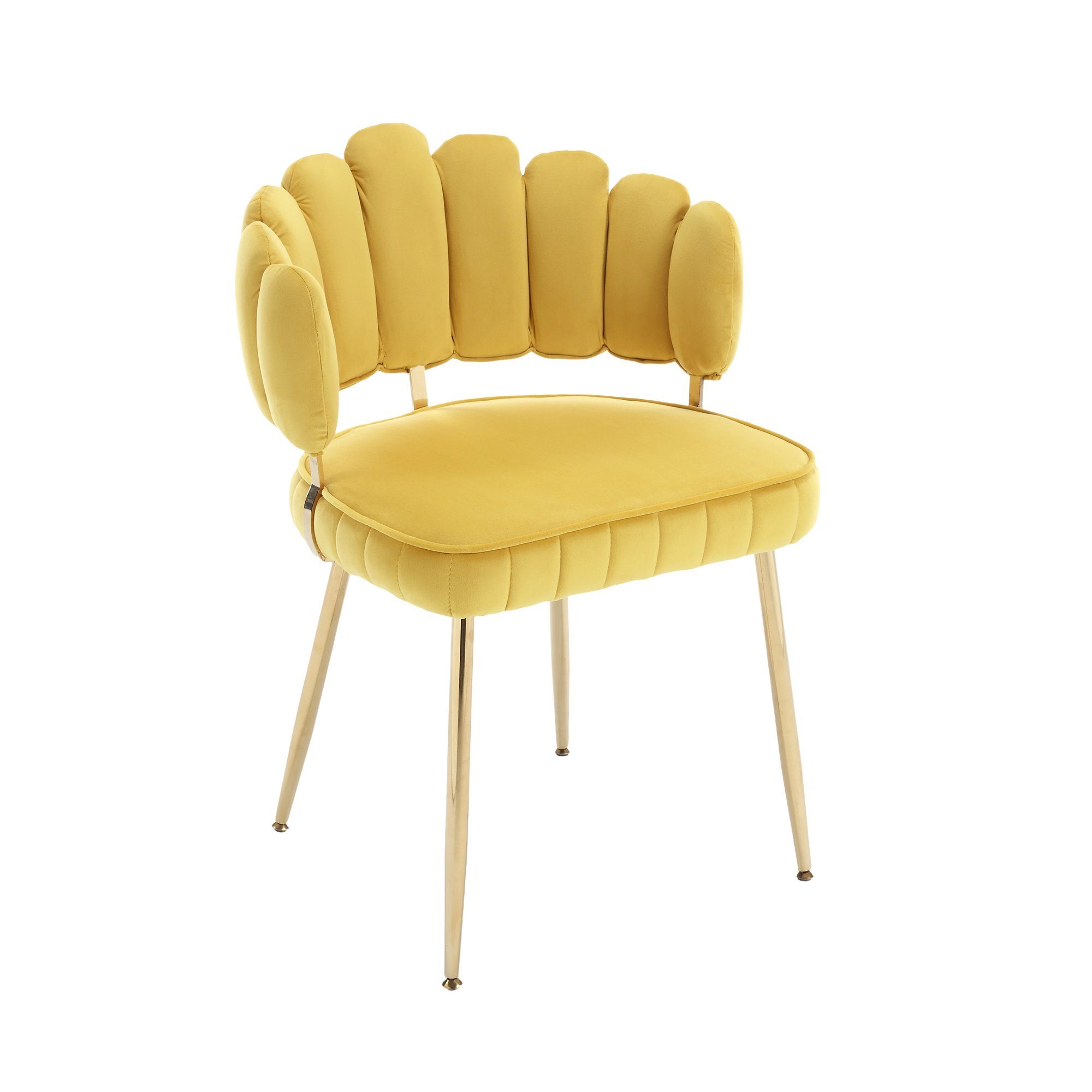 DOTMALL Stuhl Akzentstuhl, bequemer Einzelstuhl mit goldenen Füßen