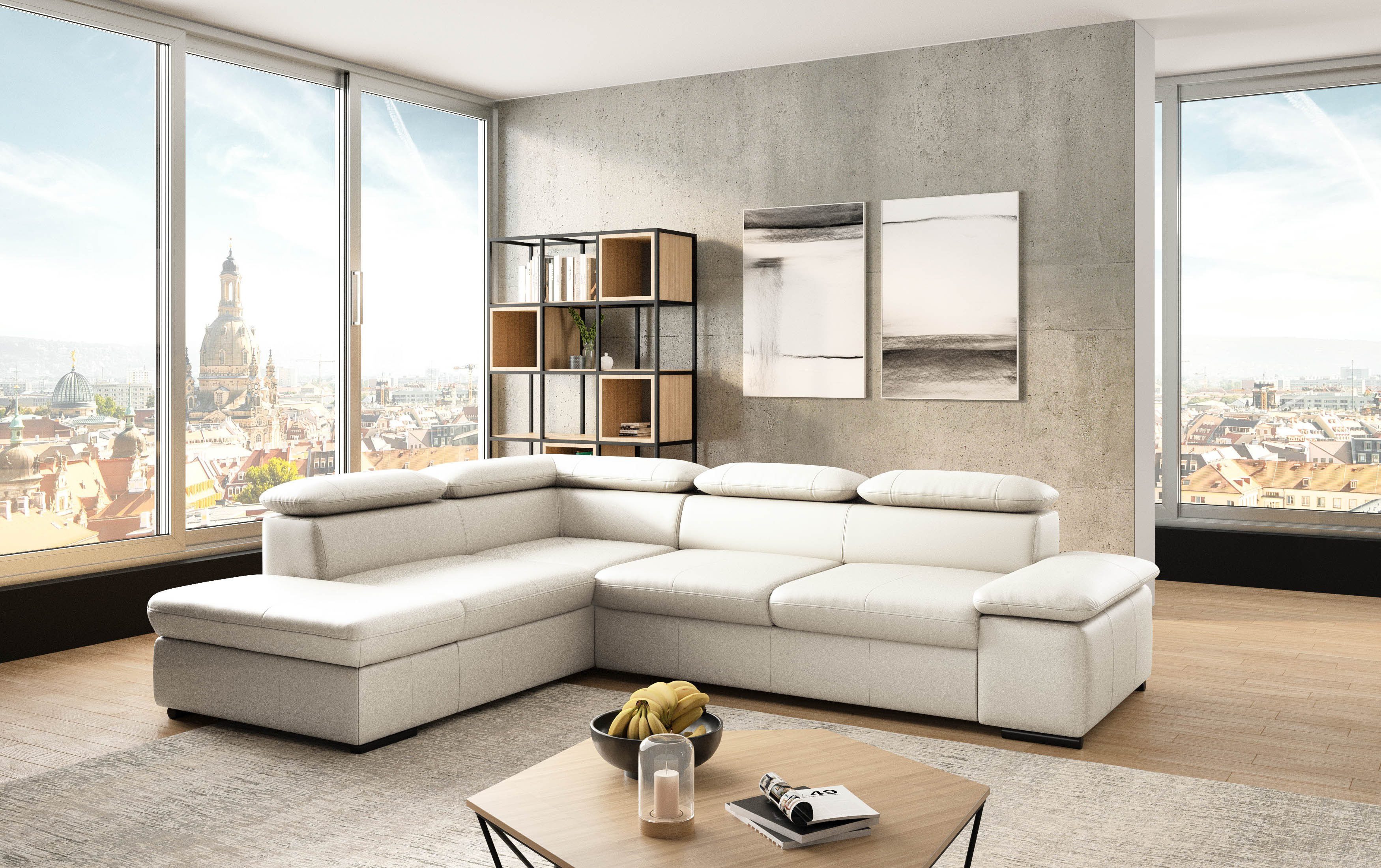 sit&more Ecksofa Alcudia L-Form, mit Armteilverstellung, optional Kopfteilverstellung & Schlaffunktion