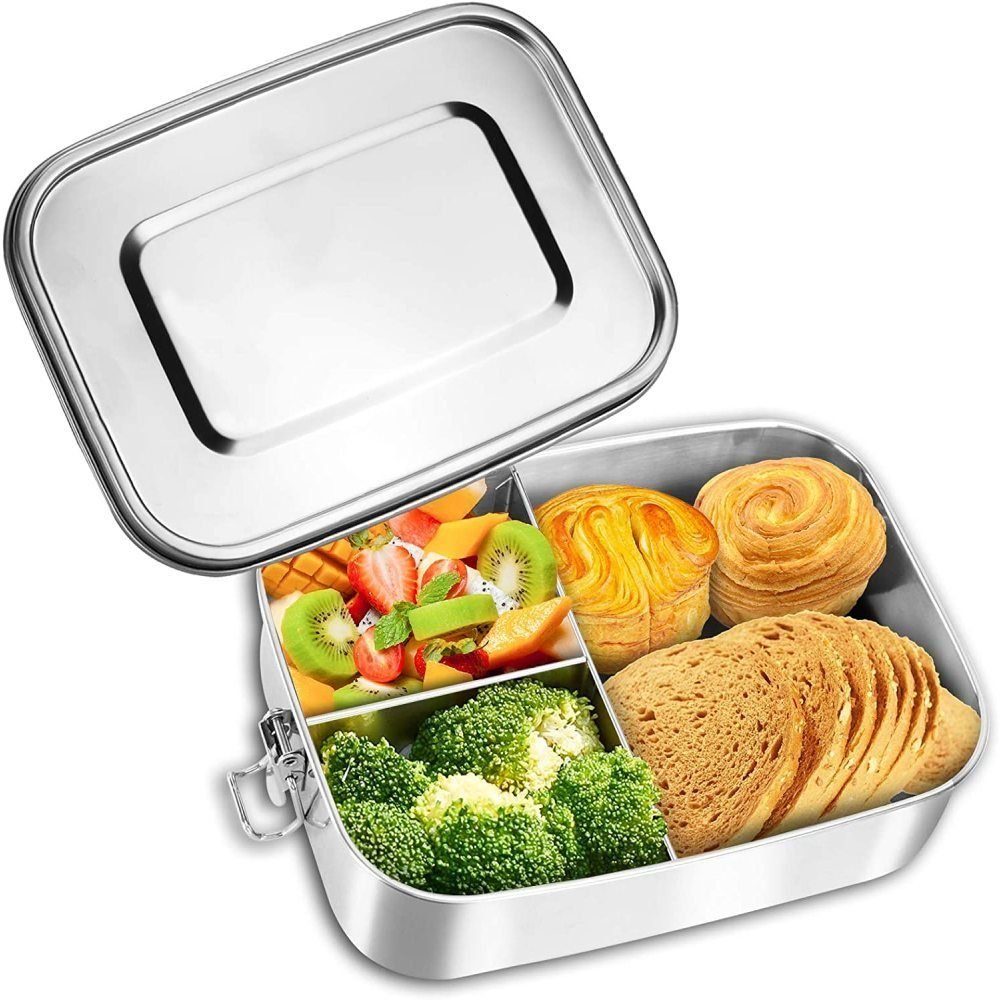 Lunch (1-tlg) Lunchbox SRRINM Box, Auslaufsichere Edelstahl Lunch Box