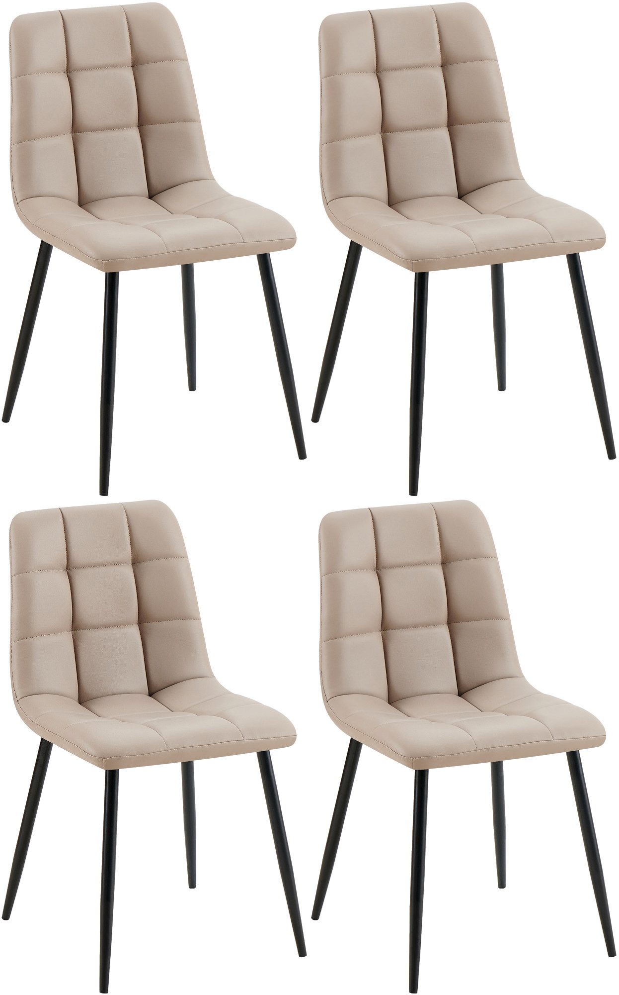 CLP Esszimmerstuhl Antibes (4er Set), Kunstlederbezug günstig online kaufen