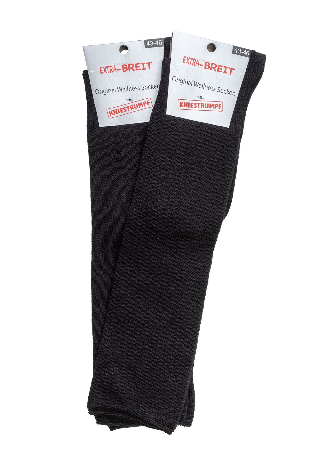 Wowerat Diabetikersocken 2 Paar Extra-Breite Wellness-Kniestrümpfe, weite Diabetiker-Strümpfe – Bild 3 von 4