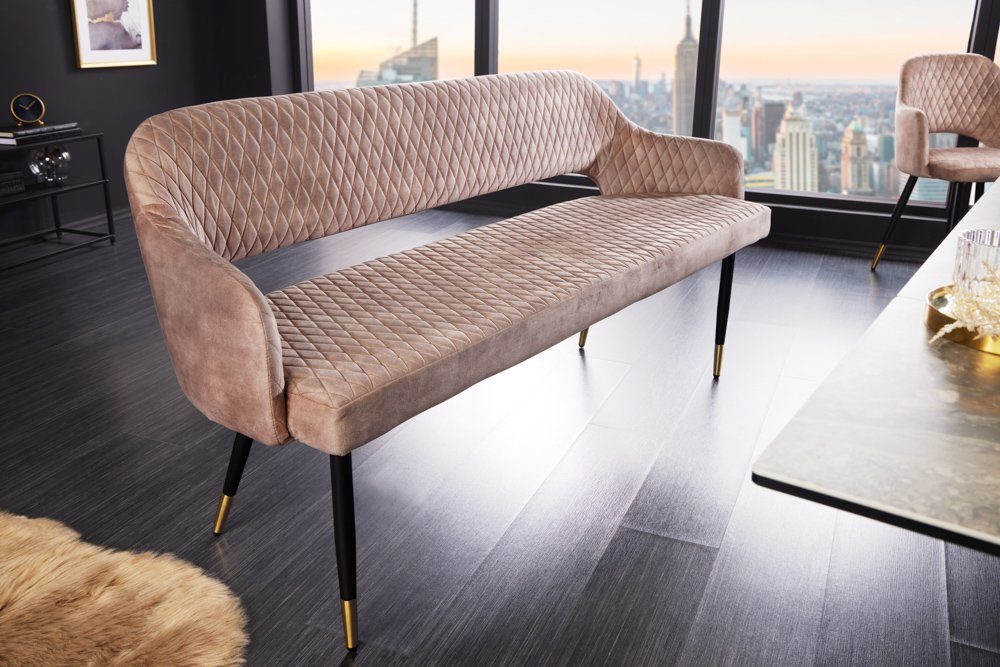 riess-ambiente Sitzbank PARIS 160cm greige / schwarz (Einzelartikel, 1-St), günstig online kaufen