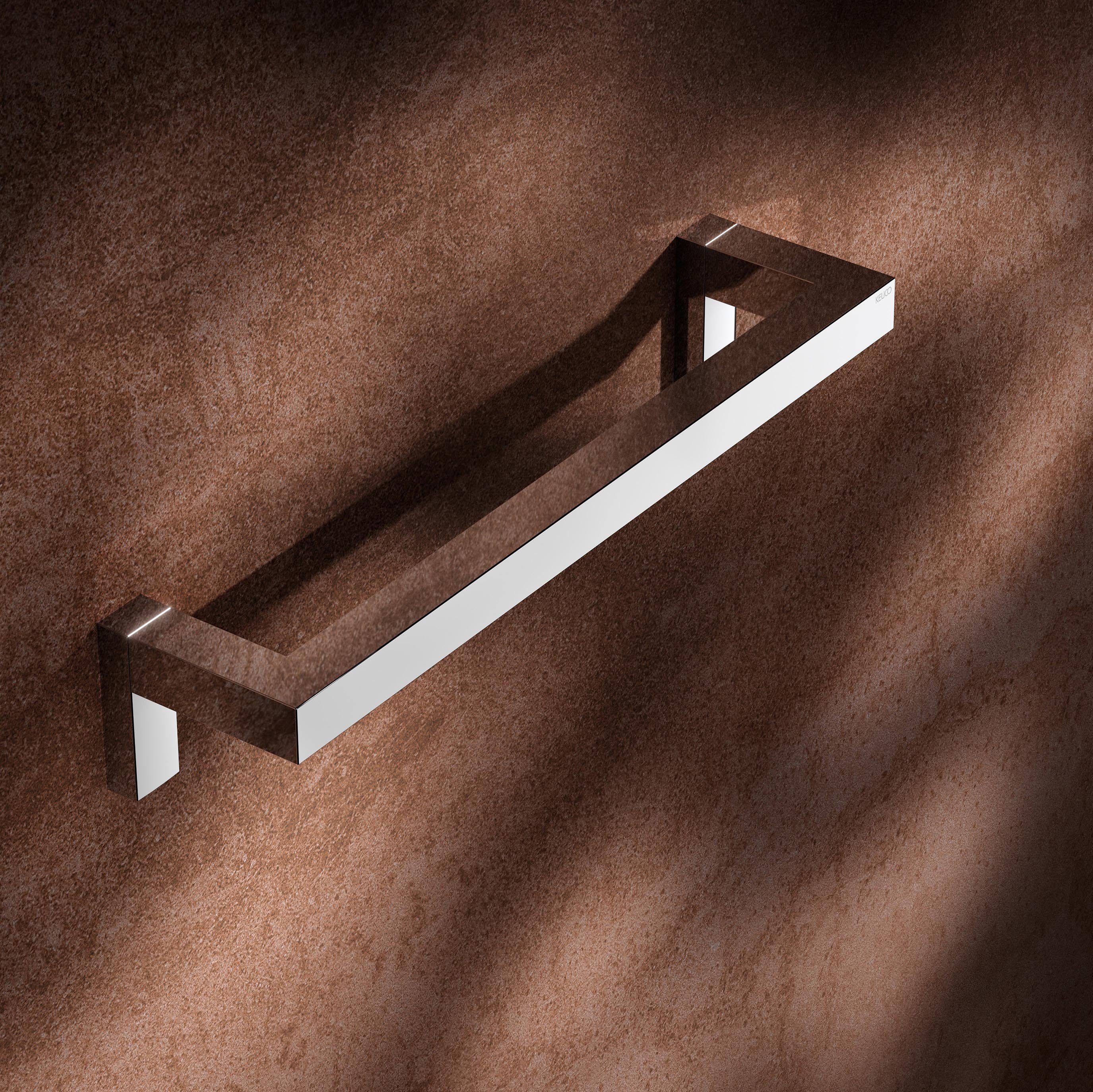 Keuco Badewannengriff Edition 90 Square, hochglanz-verchromt, 36 cm lang, Belastbarkeit 115 kg, Wandmontage