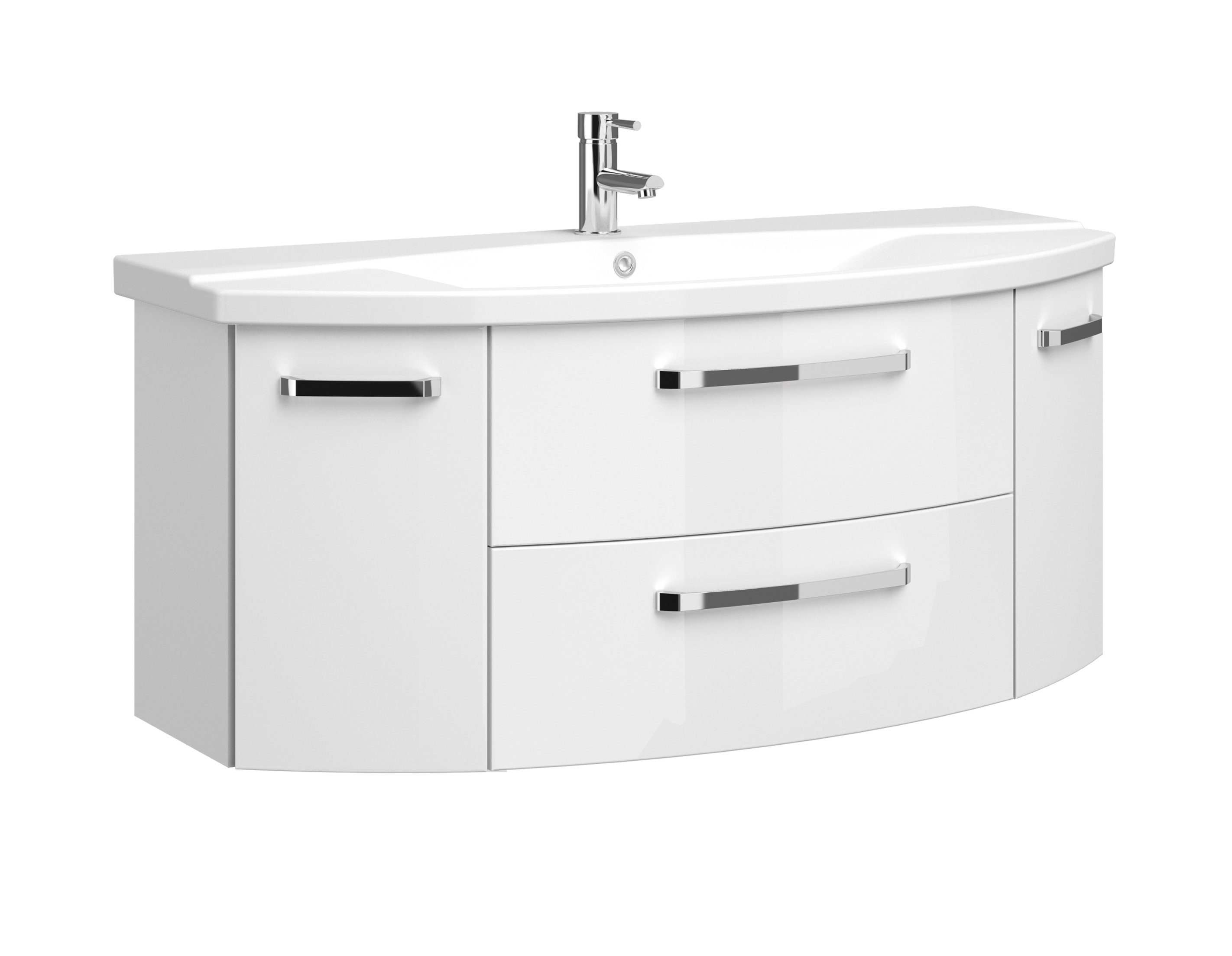 PELIPAL Waschtisch Serie 4010 Waschtisch mit Unterschrank Weiß GL 120,5 cm