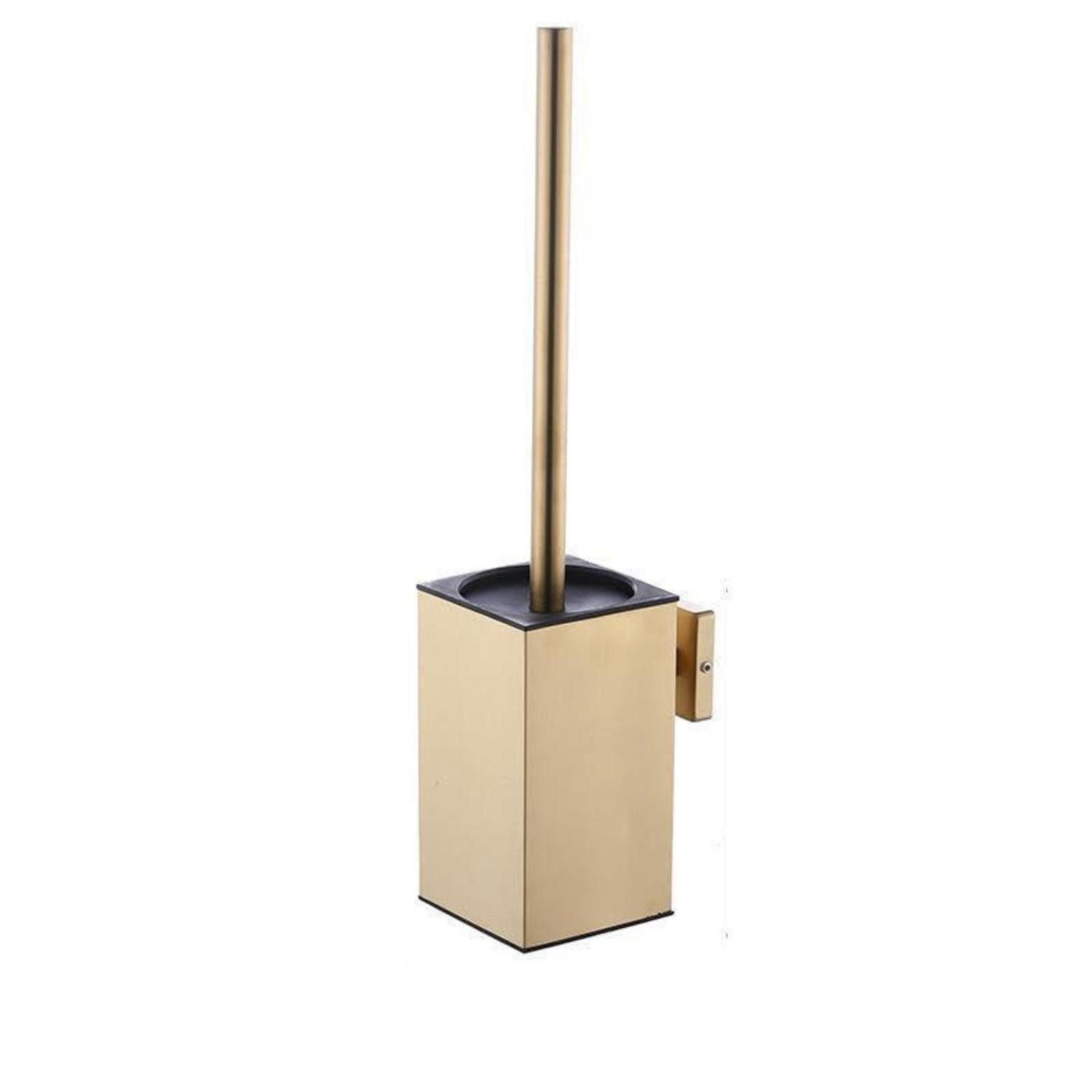 LuxusKollektion WC-Garnitur Toilettenbürste Edelstahl Wandmontage Gold, (1-tlg)