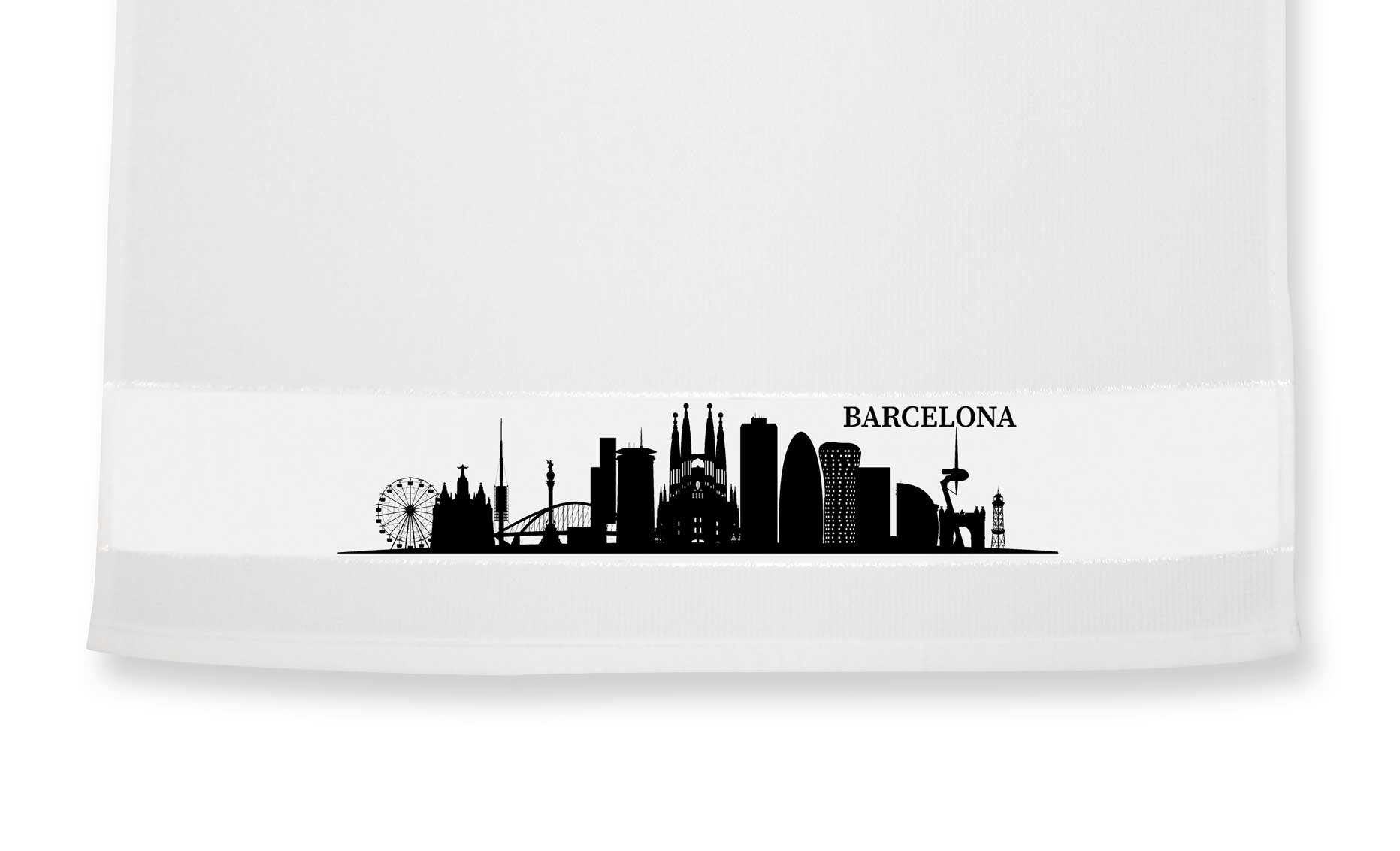 die Stadtmeister Geschirrtuch Skyline Barcelona