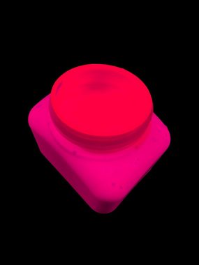 PSYWORK Bastelfarbe 250ml PSYWORK Schwarzlicht Dispersionsfarbe Neon Pink, UV-aktiv, leuchtet unter Schwarzlicht