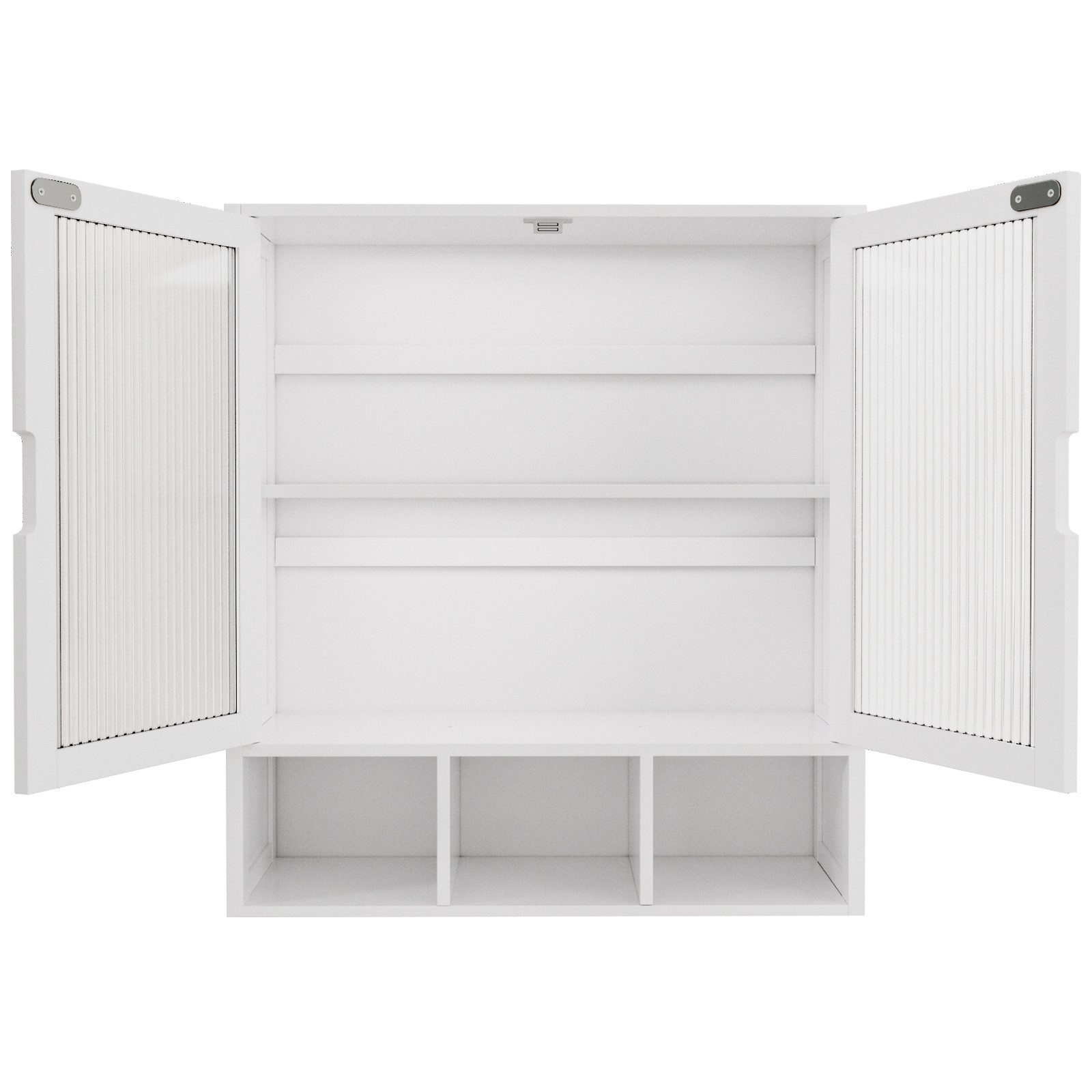 Yorbay Hängeschrank Bambus Badezimmerschrank (59x22x66 cm, Magnetverschluss günstig online kaufen