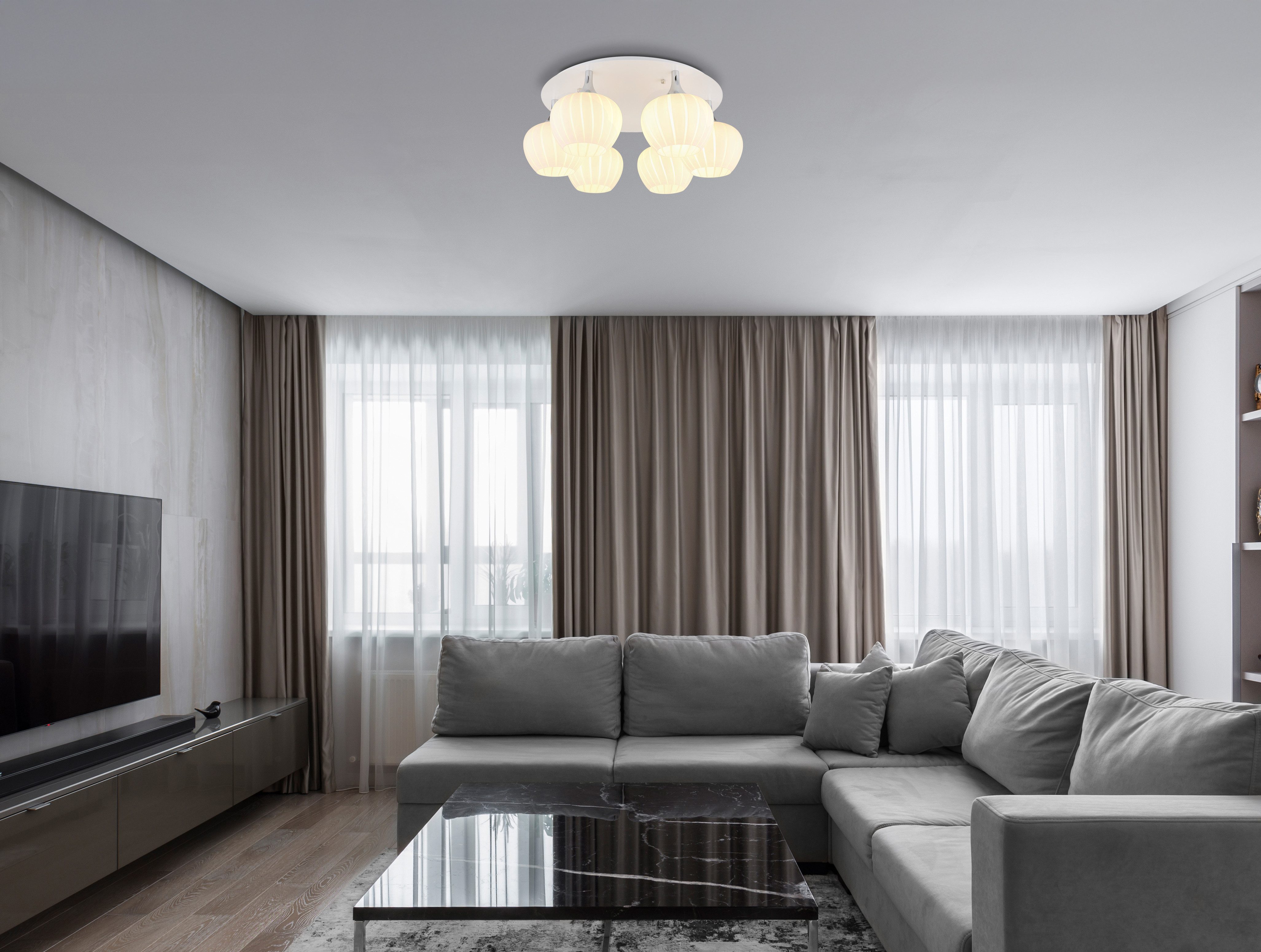 GLOBO LIGHTING Deckenleuchte MAXY, ohne Leuchtmittel, Deckenlampe/Glas klar günstig online kaufen