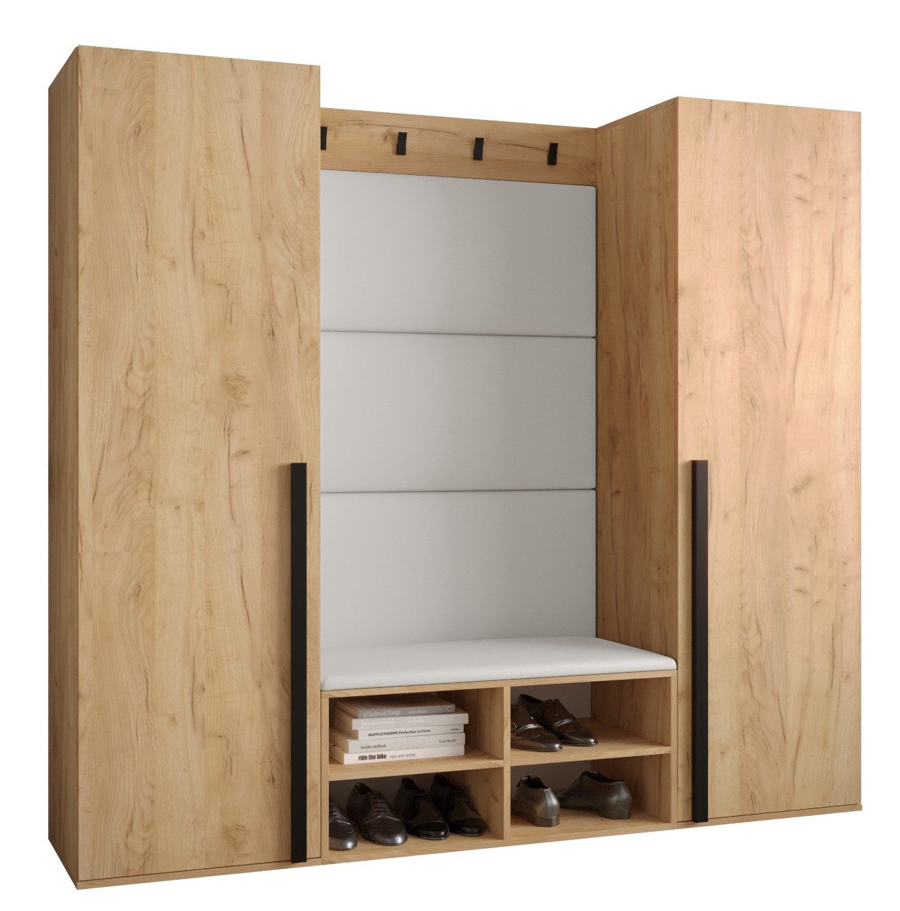 ABIKS MÖBEL Garderoben-Set MIRO Set 9, Garderobe mit gepolsterten Paneelen, Modern Design