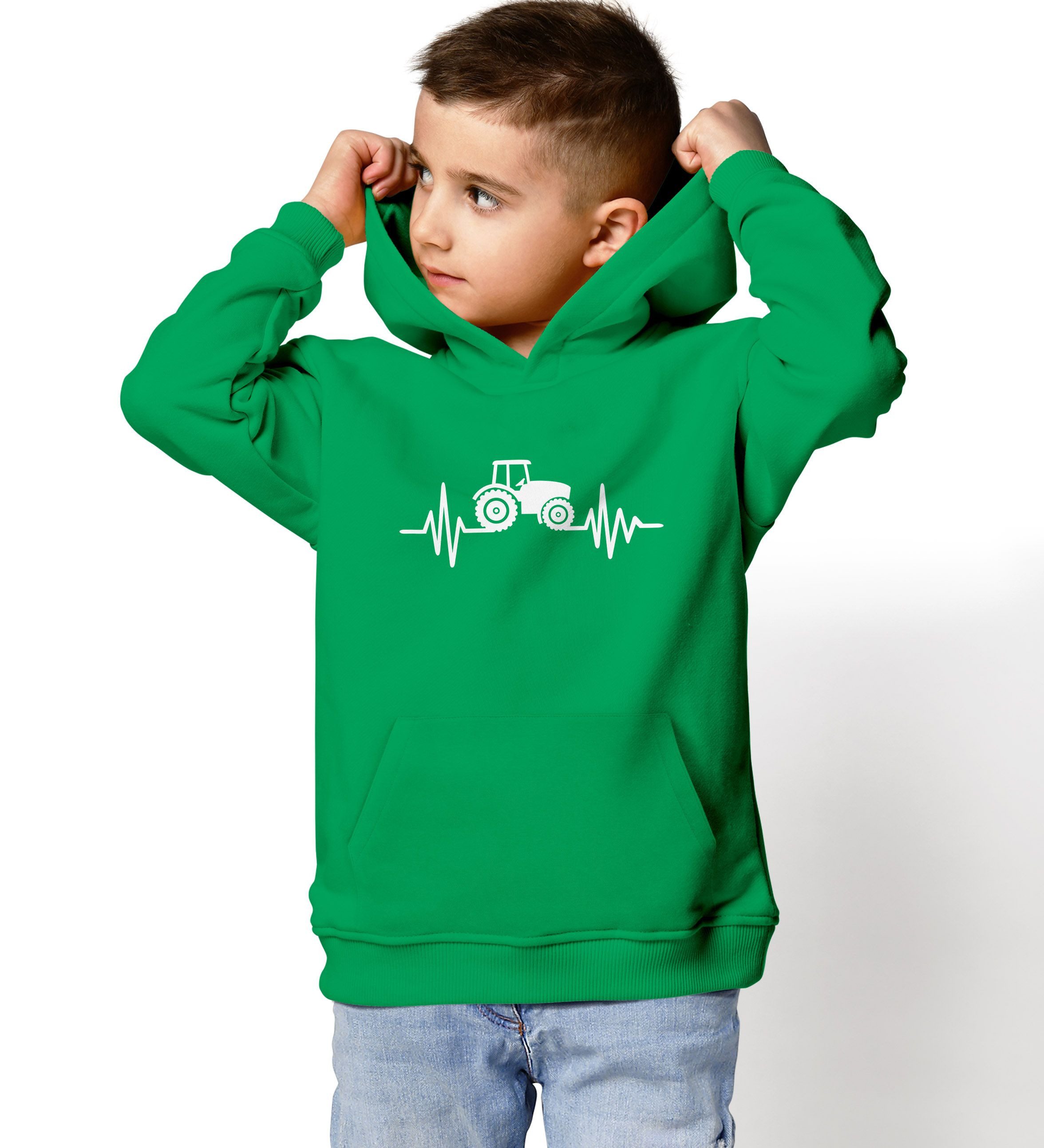 SpecialMe Hoodie Kinder Hoodie Jungen Traktor Trekker Aufdruck Print Jungengeschenke