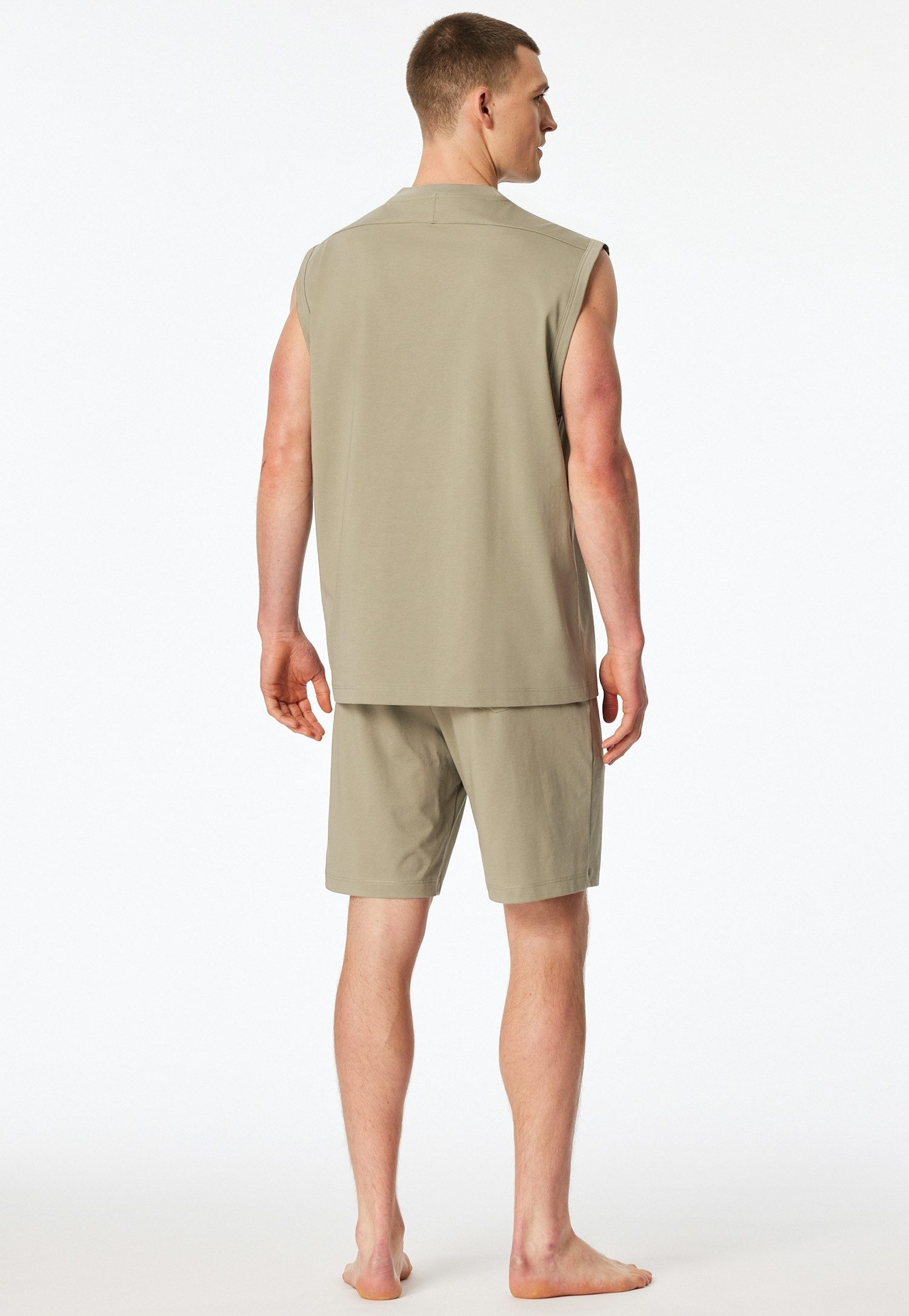 Schiesser Shorty Modern Nightwear (2 tlg) mit Rundhalsausschnitt und ärmellos, leichter Oversize-Fit