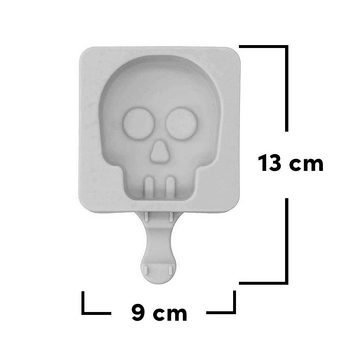 Metamorph Eisform Totenkopf Silikonform für Eis am Stiel, Diese Schädel Silikonform ist perfekt dafür geeignet Eis am Stiel se