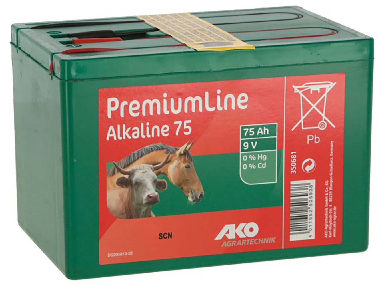 Kerbl Weidenzaun Kerbl AKO Batterie Alkaline 9 V, 75 Ah, 350681