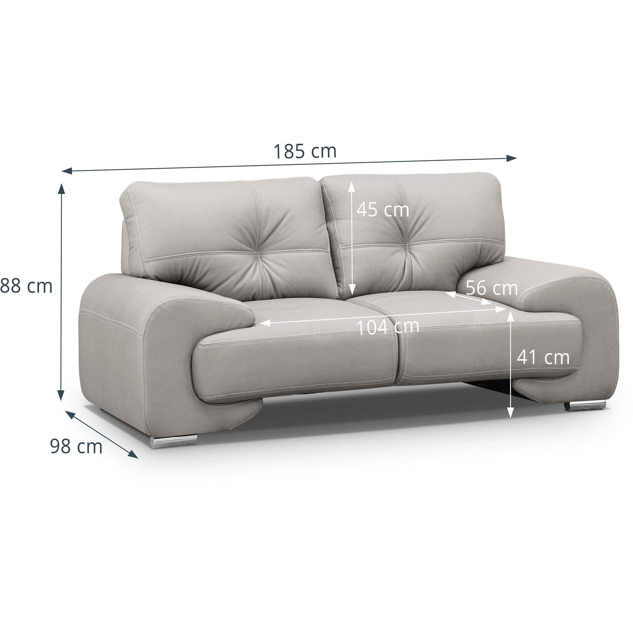 Beautysofa 2-Sitzer MAXIME LUX, mit Wellenunterfederung günstig online kaufen