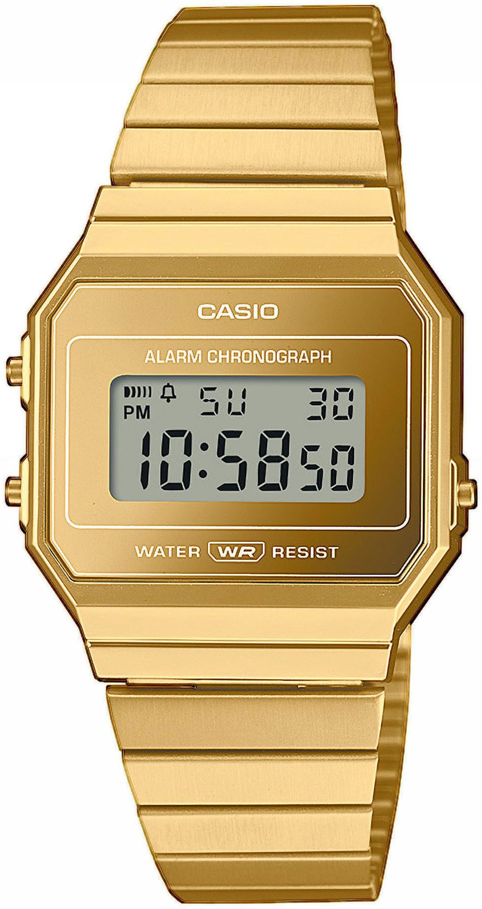 CASIO VINTAGE Chronograph A700WEVG-9AEF, Quarzuhr, Armbanduhr, Damenuhr, Herrenuhr,Digitaluhr, Edelstahlarmband