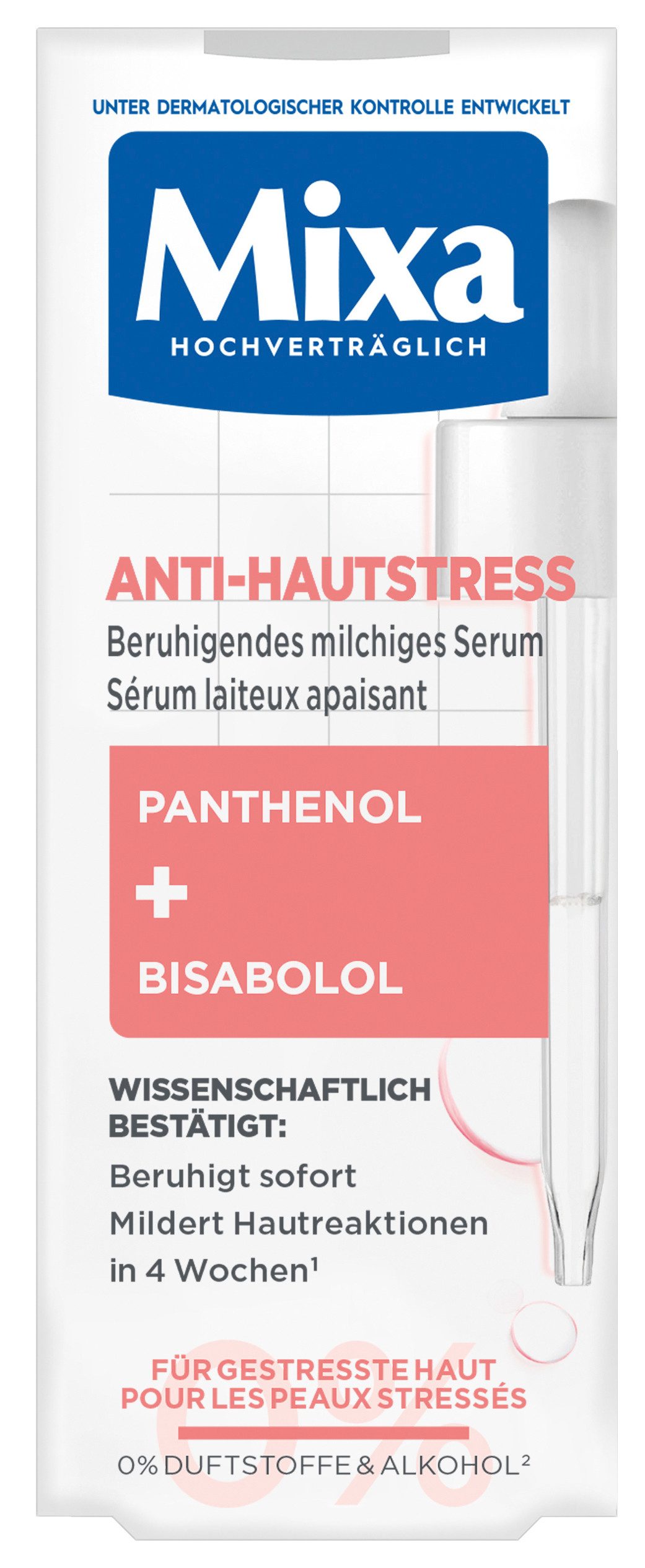 Mixa Gesichtsserum MIXA ANTI-HAUTSTRESS SERUM, beruhigt sofort, mildert Hautreaktionen