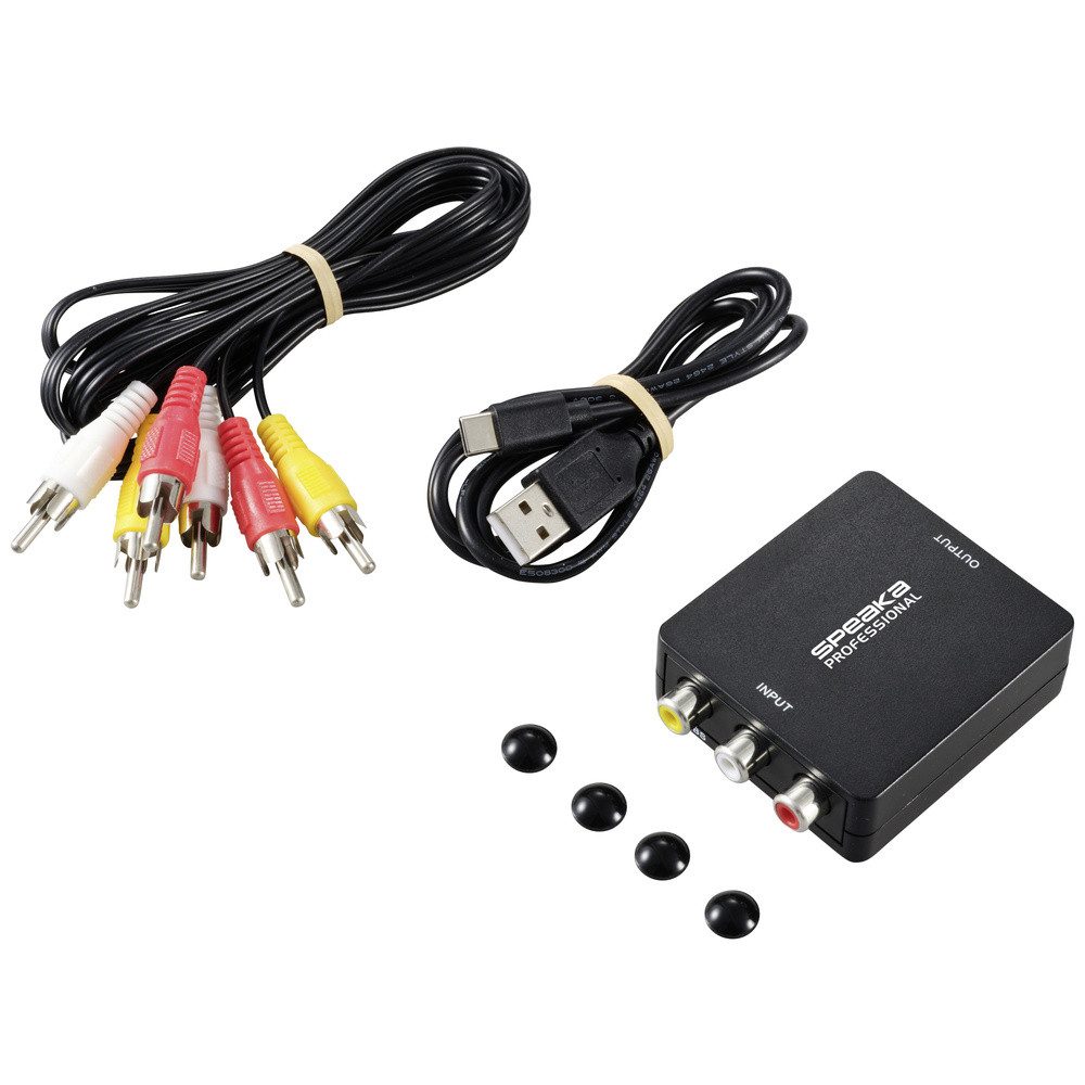 SpeaKa Professional SpeaKa Professional AV Konverter [Cinch - HDMI] 1920 x 1080 Pixel Audio-Adapter – Bild 5 von 5