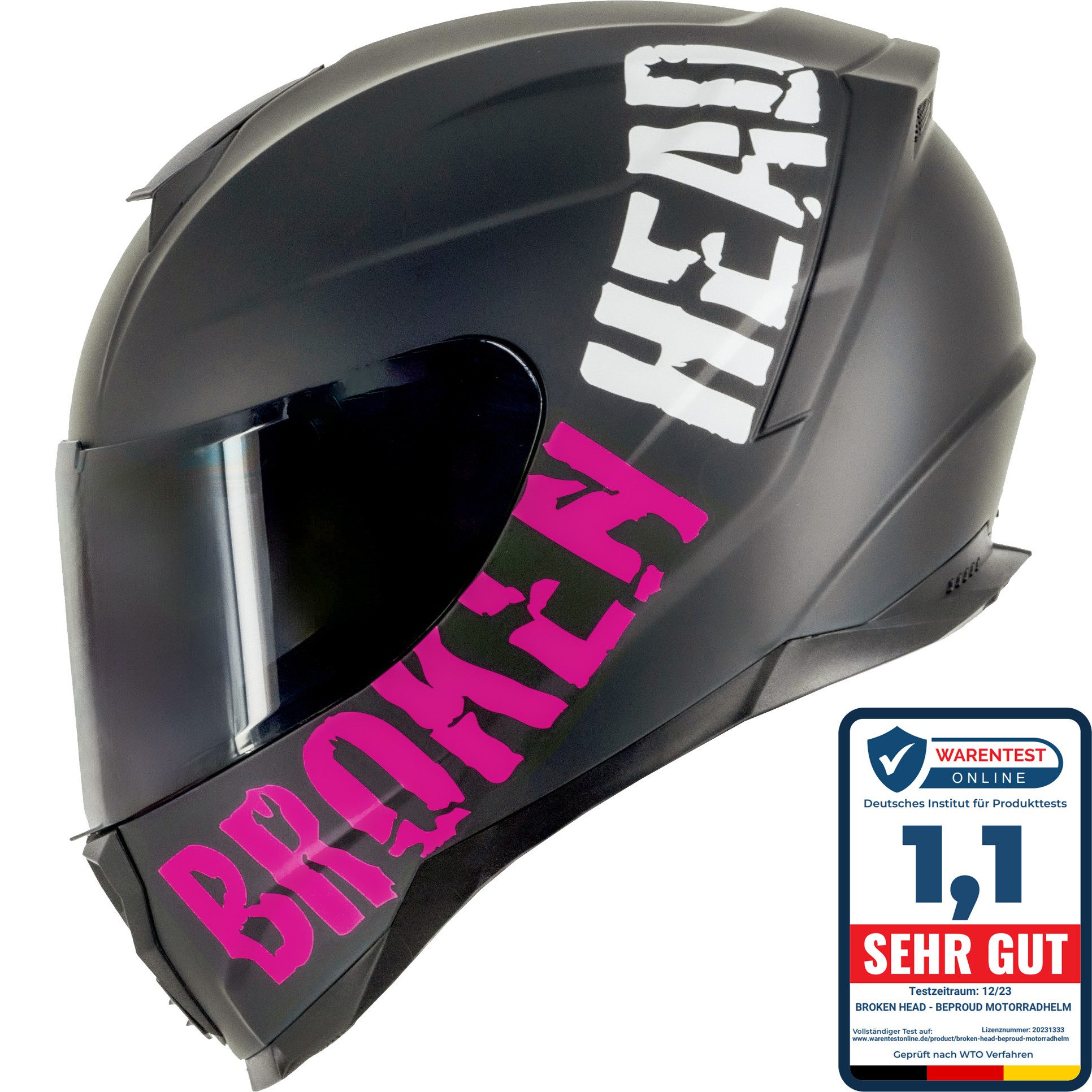 Motorradhelm BeProud Sport Pink
