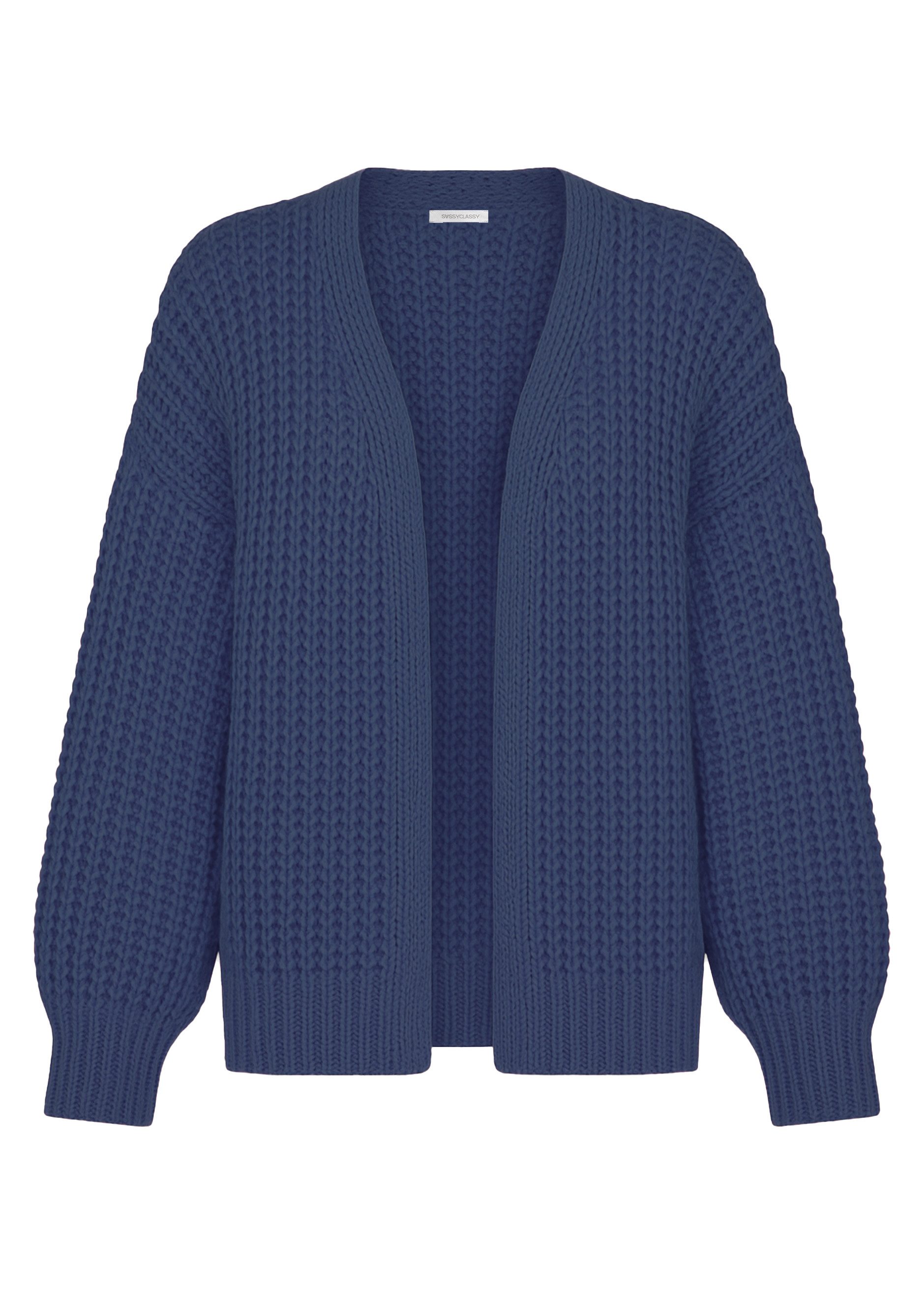 SASSYCLASSY Cardigan Strickjacke für Damen mit Stehkragen Cardigan aus Grob günstig online kaufen