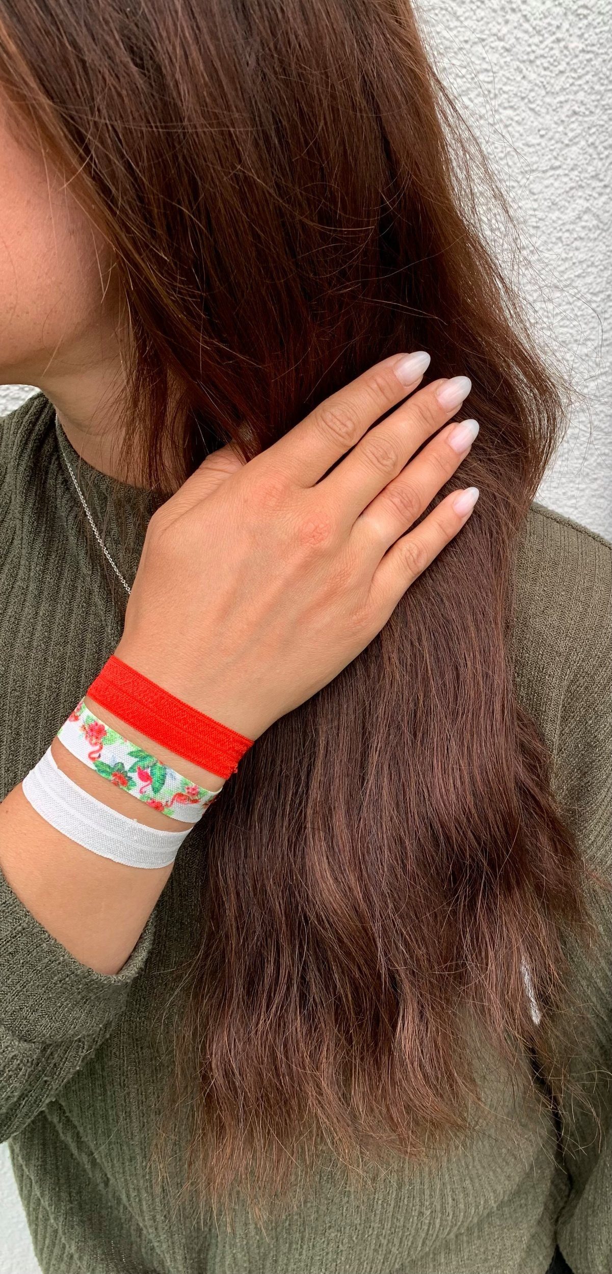 Armband, Zopfband & ein Trend Armband, Style Frisur, als Regenbogen LK cooles die Trend oder Haarband Armband Haarband sich das für einsetzen Festival lässt, blau elastisches