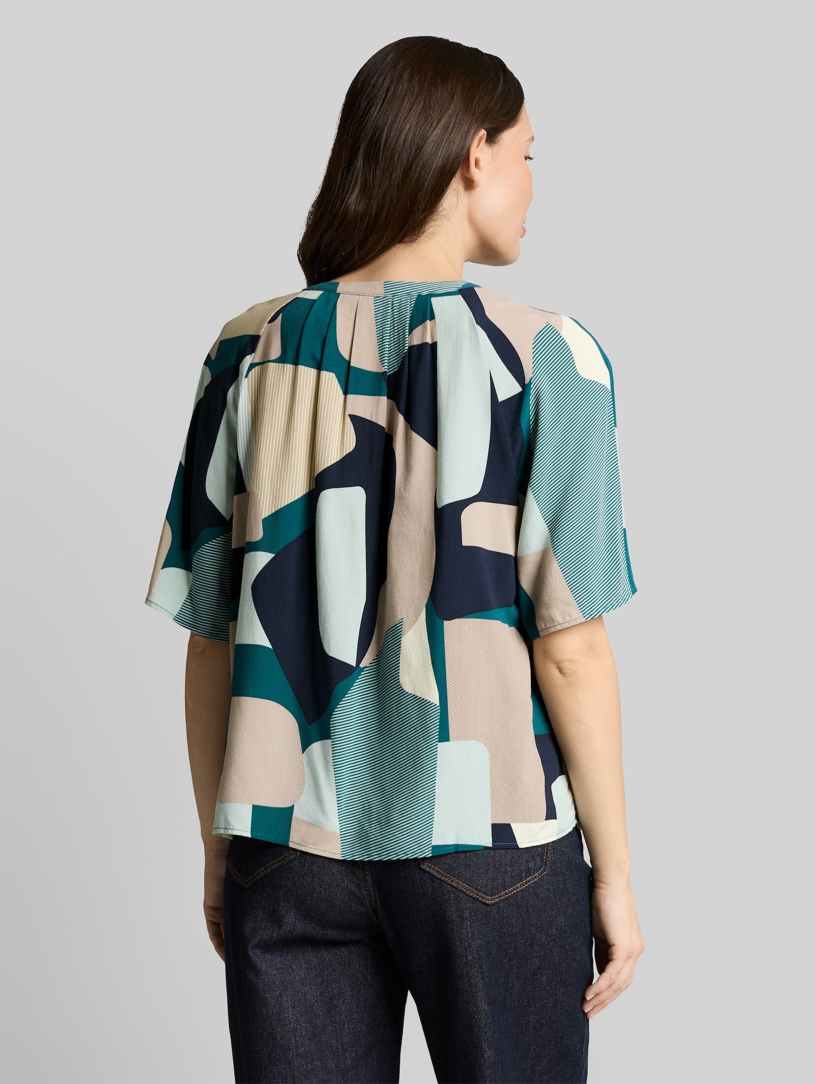 TOM TAILOR Kurzarmbluse Blusen & Shirts Bluse mit Muster