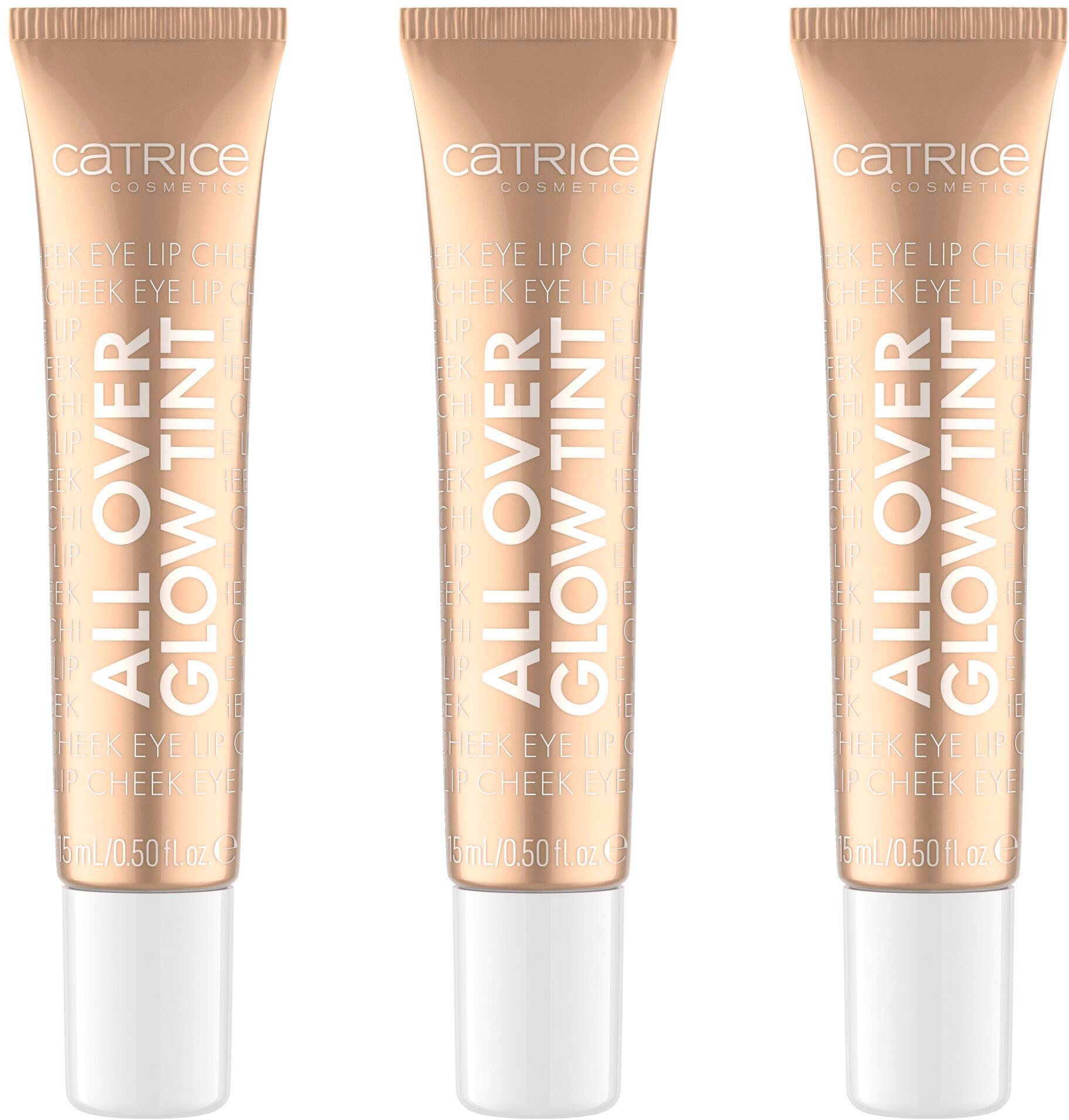 Catrice Highlighter All Over Glow Tint, 3-tlg., mit Schimmereffekt