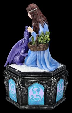 Figuren Shop GmbH Dekoobjekt Schatulle Anne Stokes - Dragon Friendship Winter - Schmuckdose Fantasy