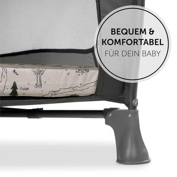 Hauck Baby-Reisebett Sleeper - Winnie the Pooh Beige, Reisebett - Matratze 60x120 cm für Baby Reisebett mit Tasche