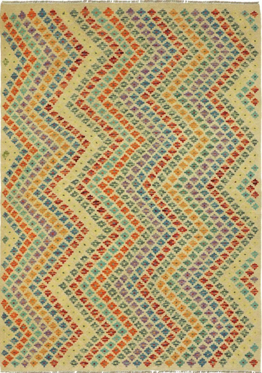 Orientteppich Kelim Afghan Maimana 160x204 Handgewebter Orientteppich, Nain Trading, rechteckig, Höhe: 3 mm | Kurzflor-Teppiche