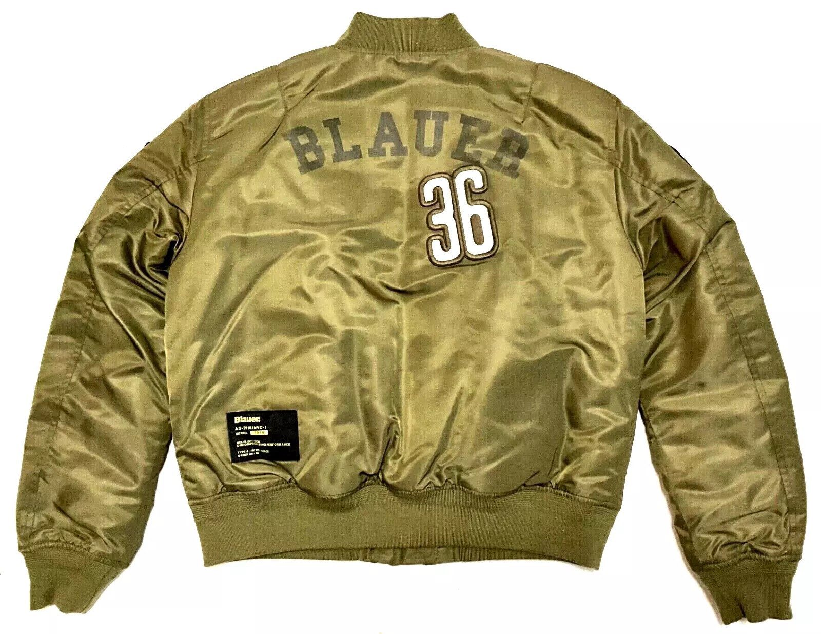 Blauer.USA Bomberjacke Blauer USA Damen Jacken, BLAUER USA Damen Bomber Military Patch Stehkragen
