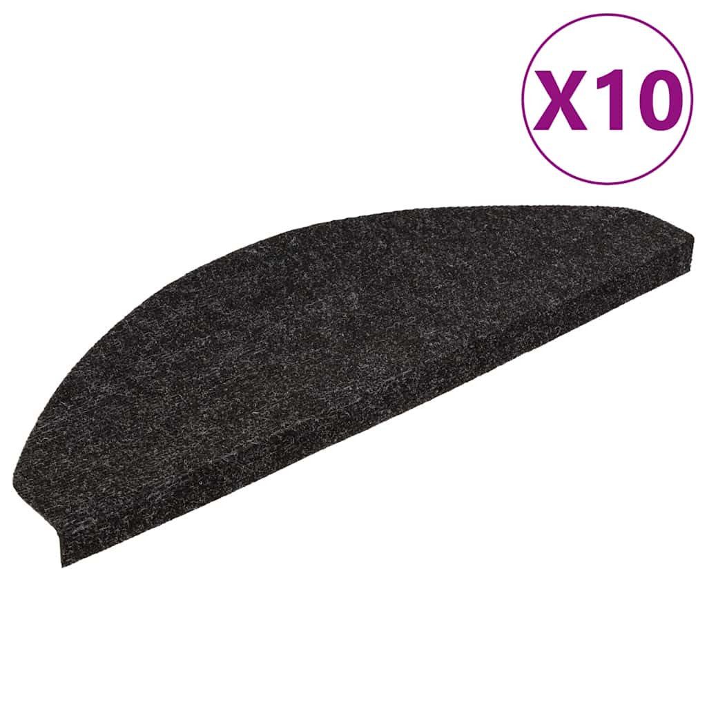 vidaXL Stufenmatte Stufenmatten Selbstklebend 10 Stk. Anthrazit 65x22,5x3,5 cm, Andere, Höhe: 3.5 mm