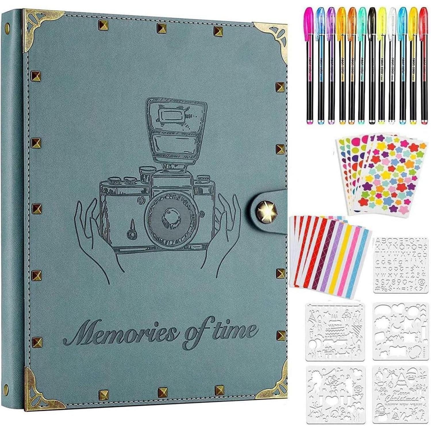 LuxusKollektion Fotoalbum Fotoalbum Nieten Scrapbook Selbstgestalten 60 Nachfüllseiten Vintage