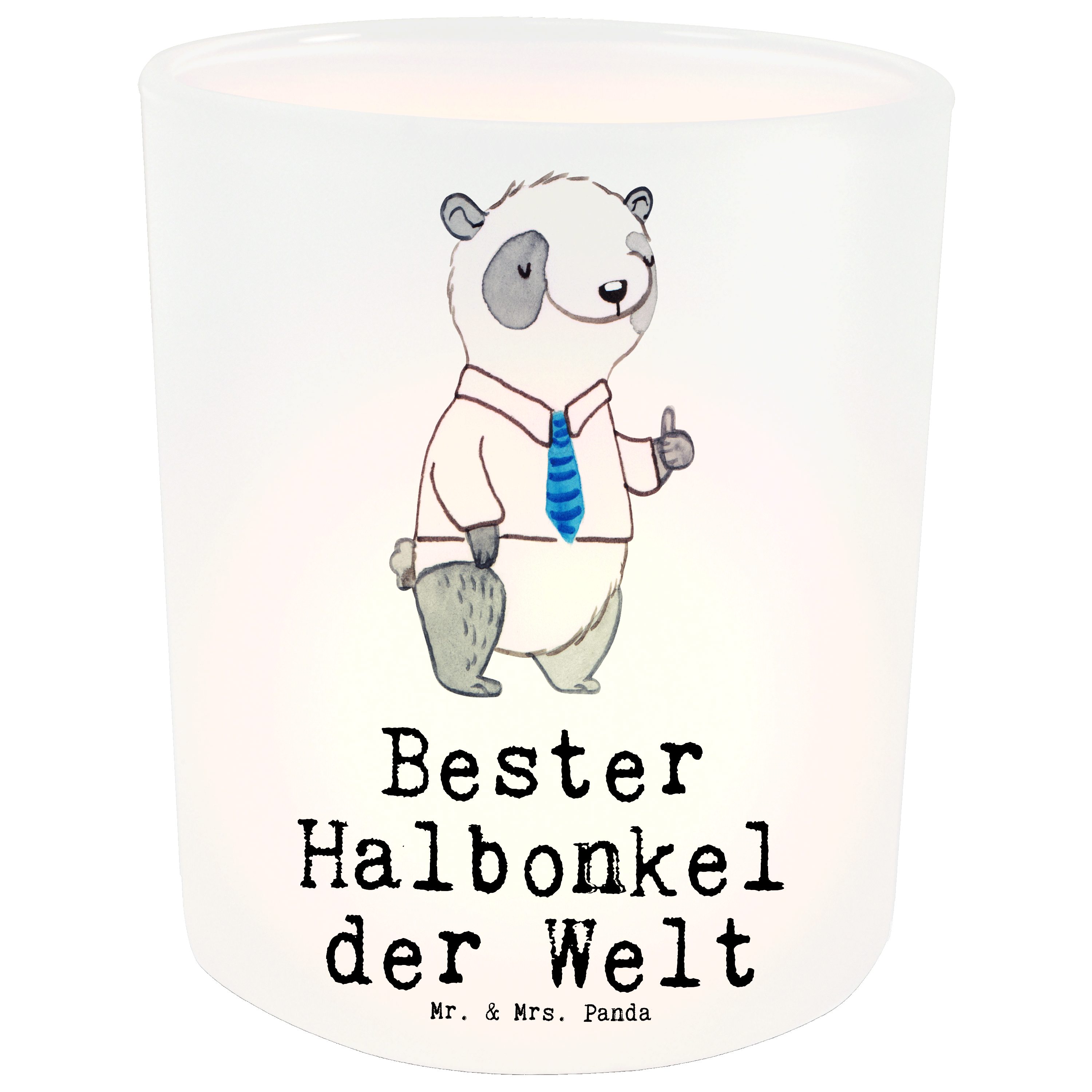 & Transparent St) - G Welt - Windlicht Geschenk, Bester Mrs. Panda (1 Windlicht Panda Halbonkel Mr. der