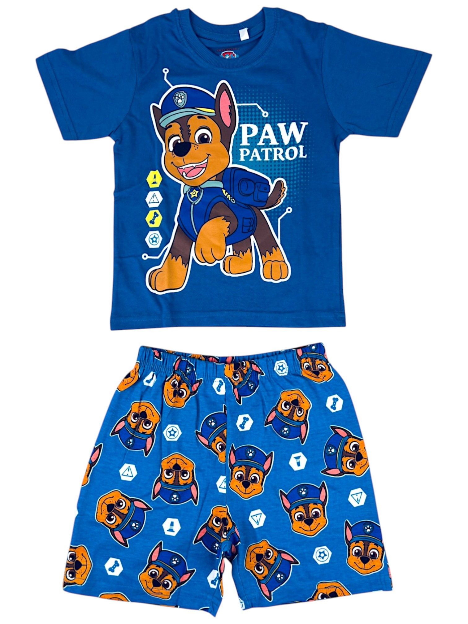 PAW PATROL Schlafanzug Chase (2 tlg) Pyjama Set kurz -Jungen Shorty Gr. 98 - 128 cm