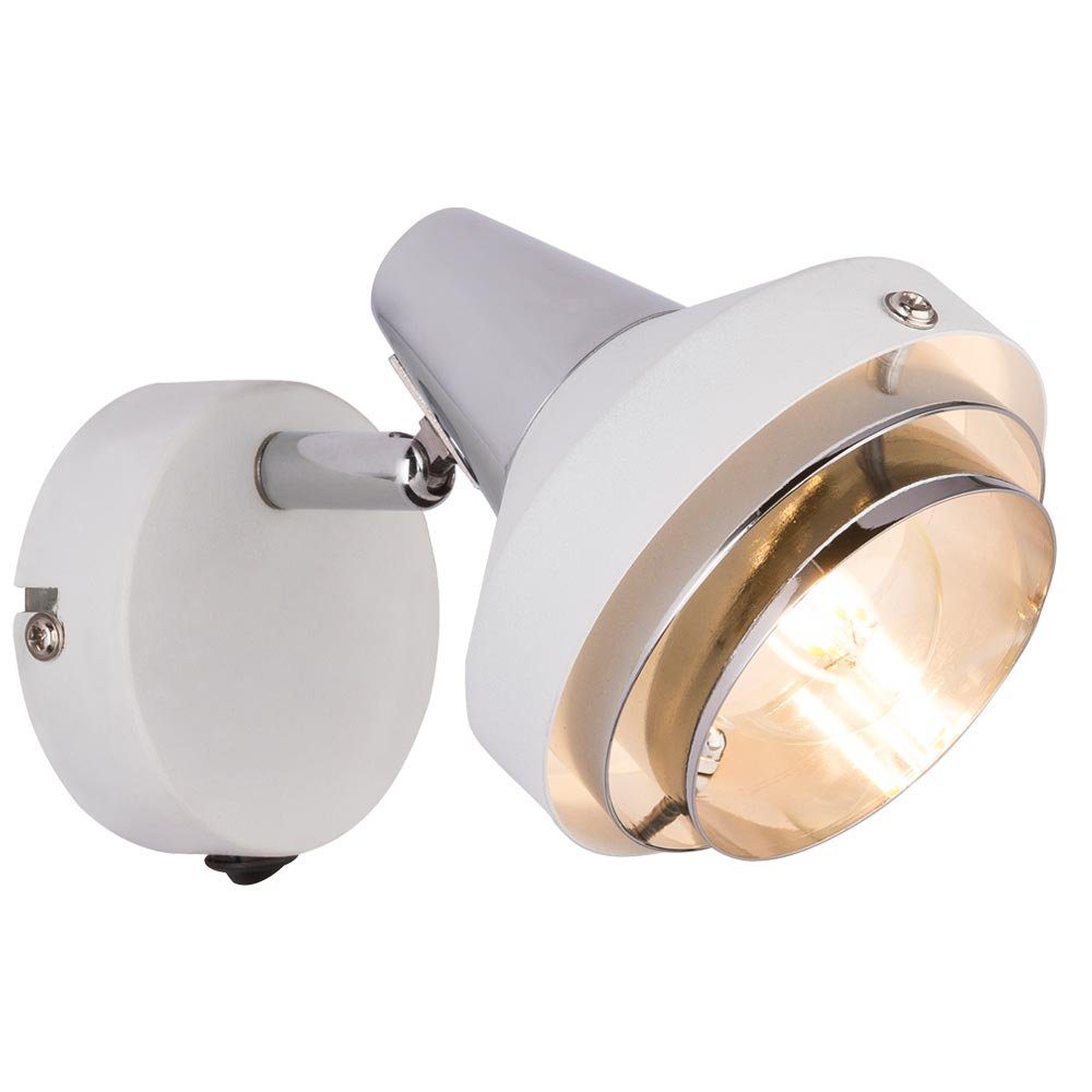 etc-shop LED Wandleuchte, Wohn verstellbar Leuchtmittel im- Lampe Wand Spot inklusive, Leuchte Chrom Strahler Zimmer