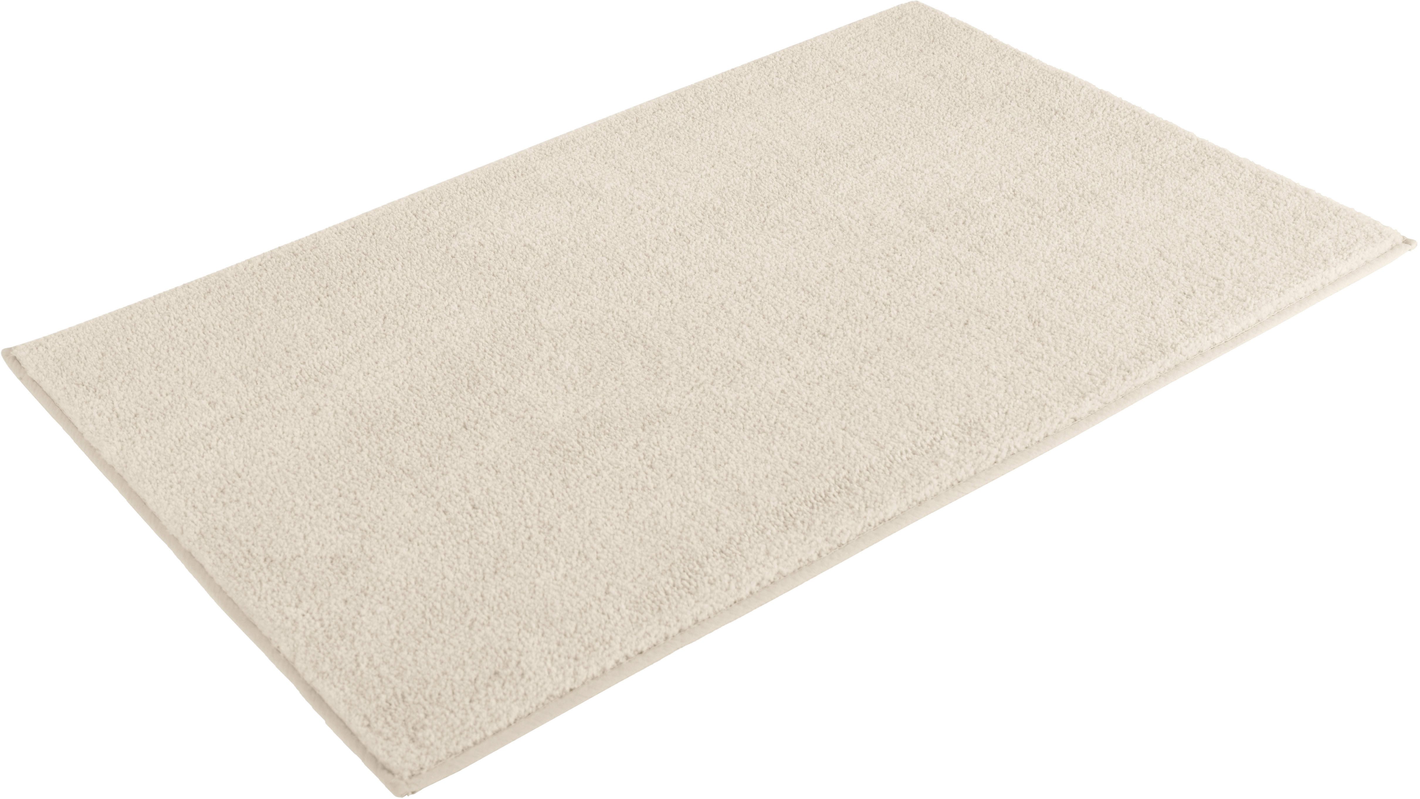 OTTO home Badematte Vanessa, Badvorleger, Badezimmer Teppich, Höhe 10 mm, rutschhemmend beschichtet, fußbodenheizungsgeeignet, schnell trocknend, strapazierfähig, Polyester, rechteckig, Badteppich, weiche Haptik, unifarben