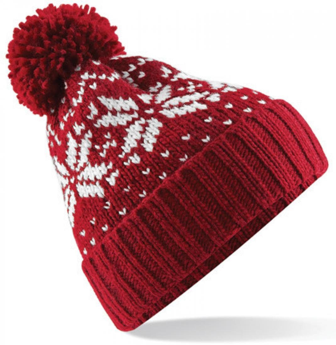 Beechfield® Bommelmütze Fair Isle Snowstar Beanie günstig online kaufen