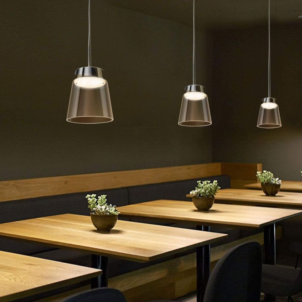 Glas ZMH Esstisch modern Pendelleuchte LED Kafe LED integriert Hängelampe Küche, fest Kronleuchter