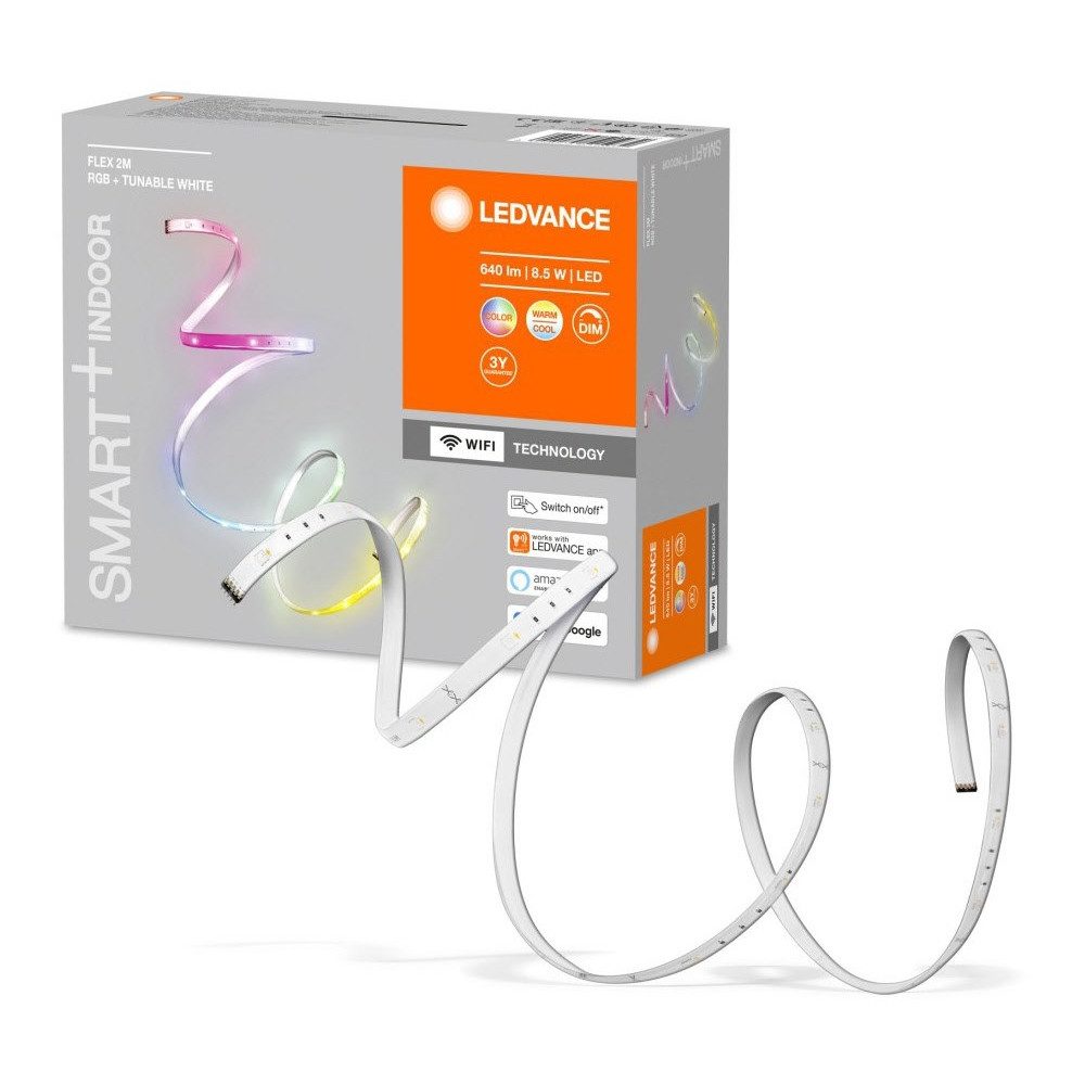 Ledvance Stirnlampe LEDVANCE Smartes LED-Lichtband WiFi 2m RGBW Flex Lichtband (LED Streifen)