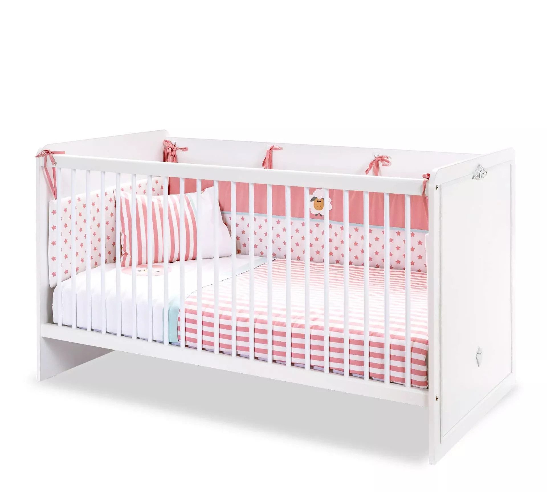 Möbel-Zeit Babybett ROMANTICA Gitterbett, 70x140 cm