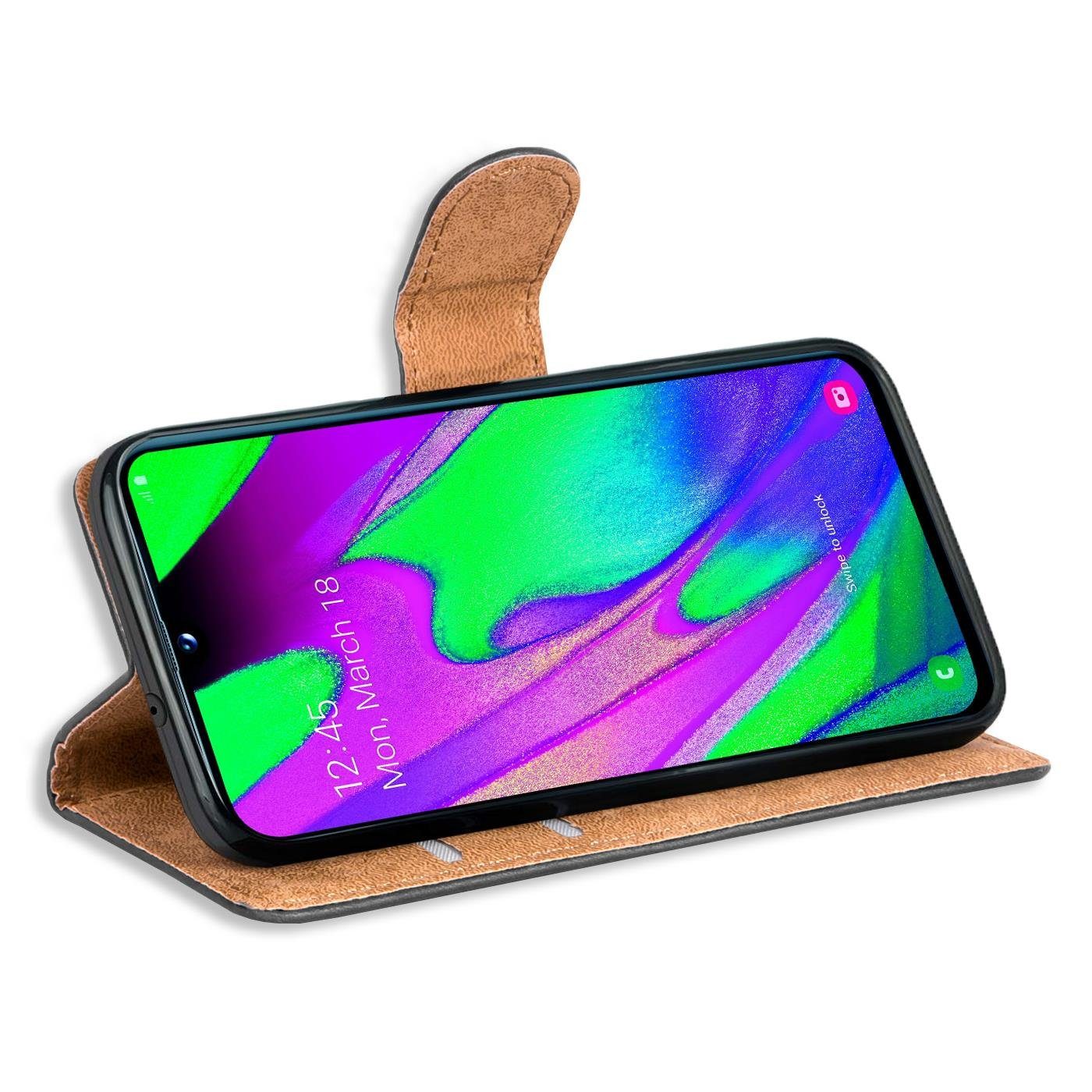 CoolGadget Handyhülle Wallet Klapp Tasche Book Case für Samsung Galaxy A40 5,9 Zoll, Hülle Klapphülle Flip Cover Etui Schutzhülle – Bild 3 von 5