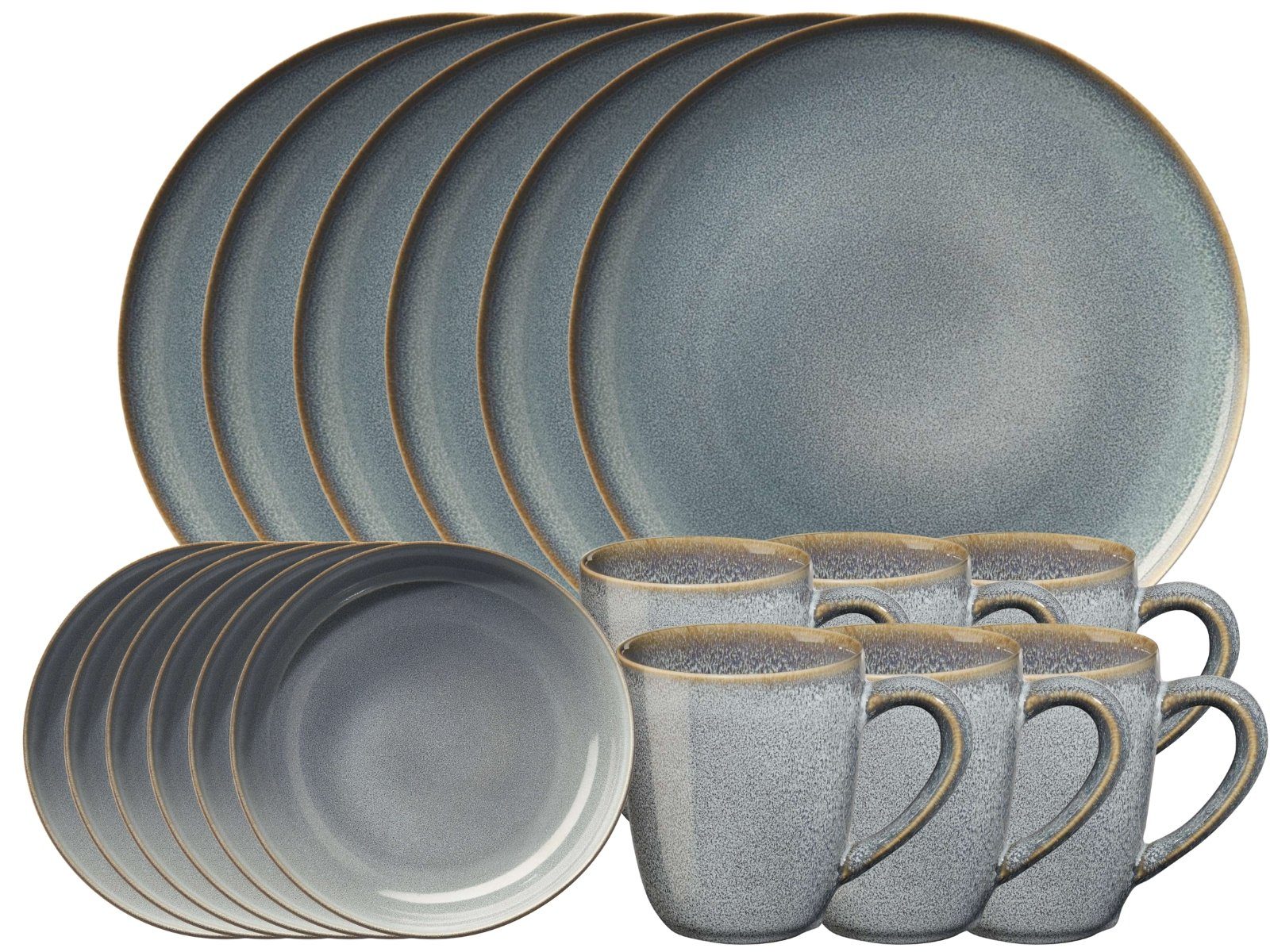 ASA SELECTION Frühstücks-Set Selection SAISONS Frühstücksset denim 18tlg