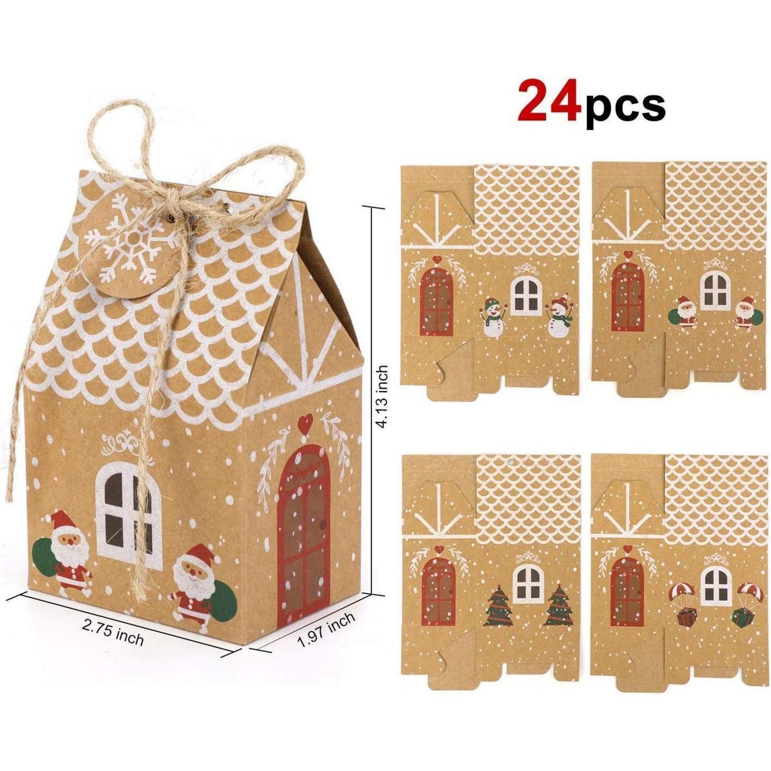 LuxusKollektion DIY-Adventskalender Adventskalender zum Befüllen 24 Kisten Bastelset mit Zahlenaufklebern