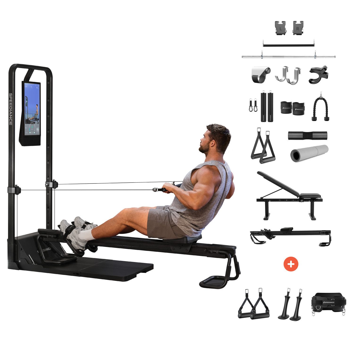 SPEEDIANCE Kraftstation verbessertes KI-gesteuertes All-in-One Home Gym( Family Plus, Ganzkörper-Krafttraining Fitnessgeräte