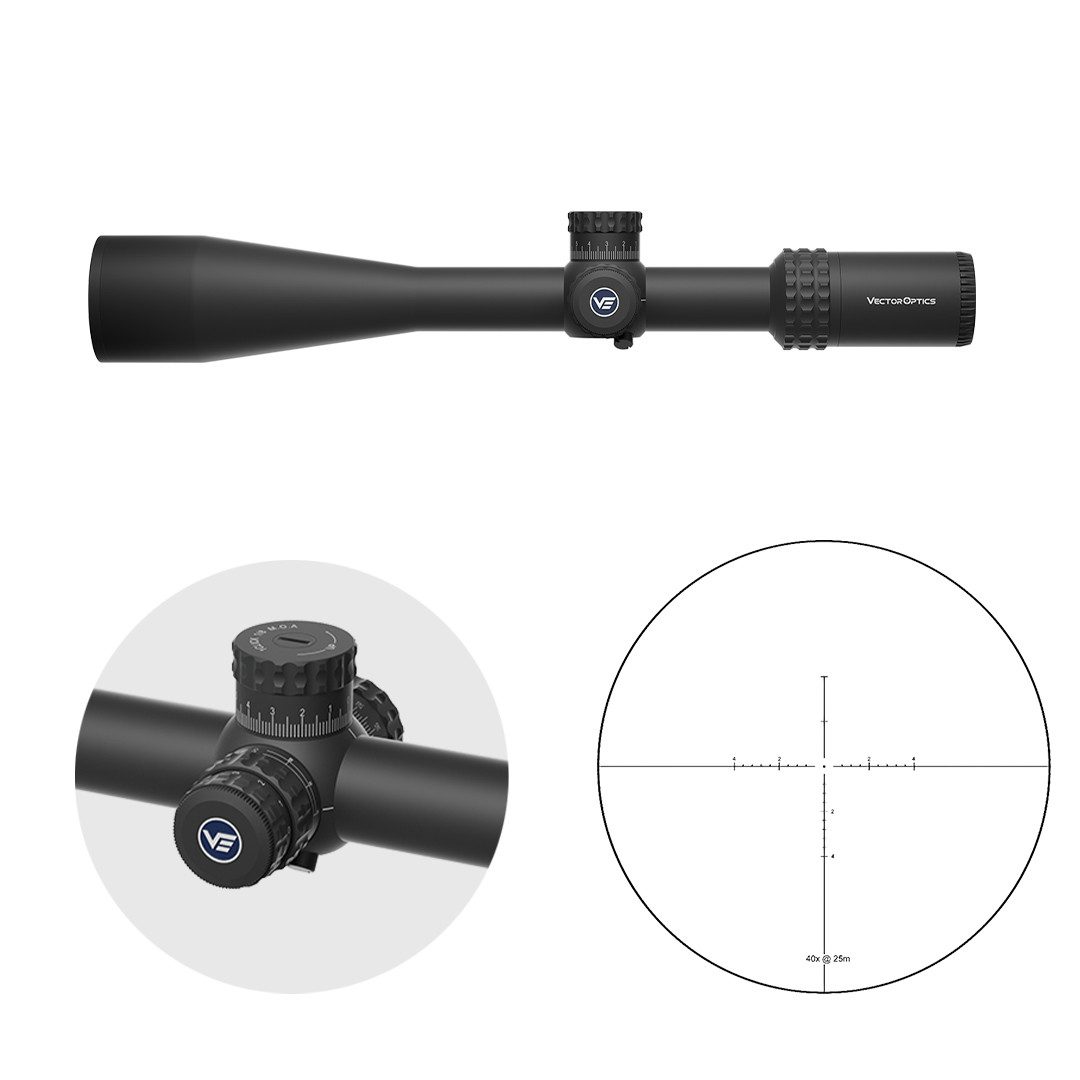 Vector Optics Vector Optics SCOL-58 Sentinel-X Pro 10-40x50 SFP incl. Sonnenschutz Zielfernrohr (Speziell konzipiert für 25m Benchrest Shooting)